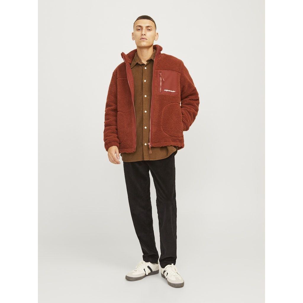 JACK & JONES Lengva striukė vyrams, Ruda, Blicher cord shirt 3