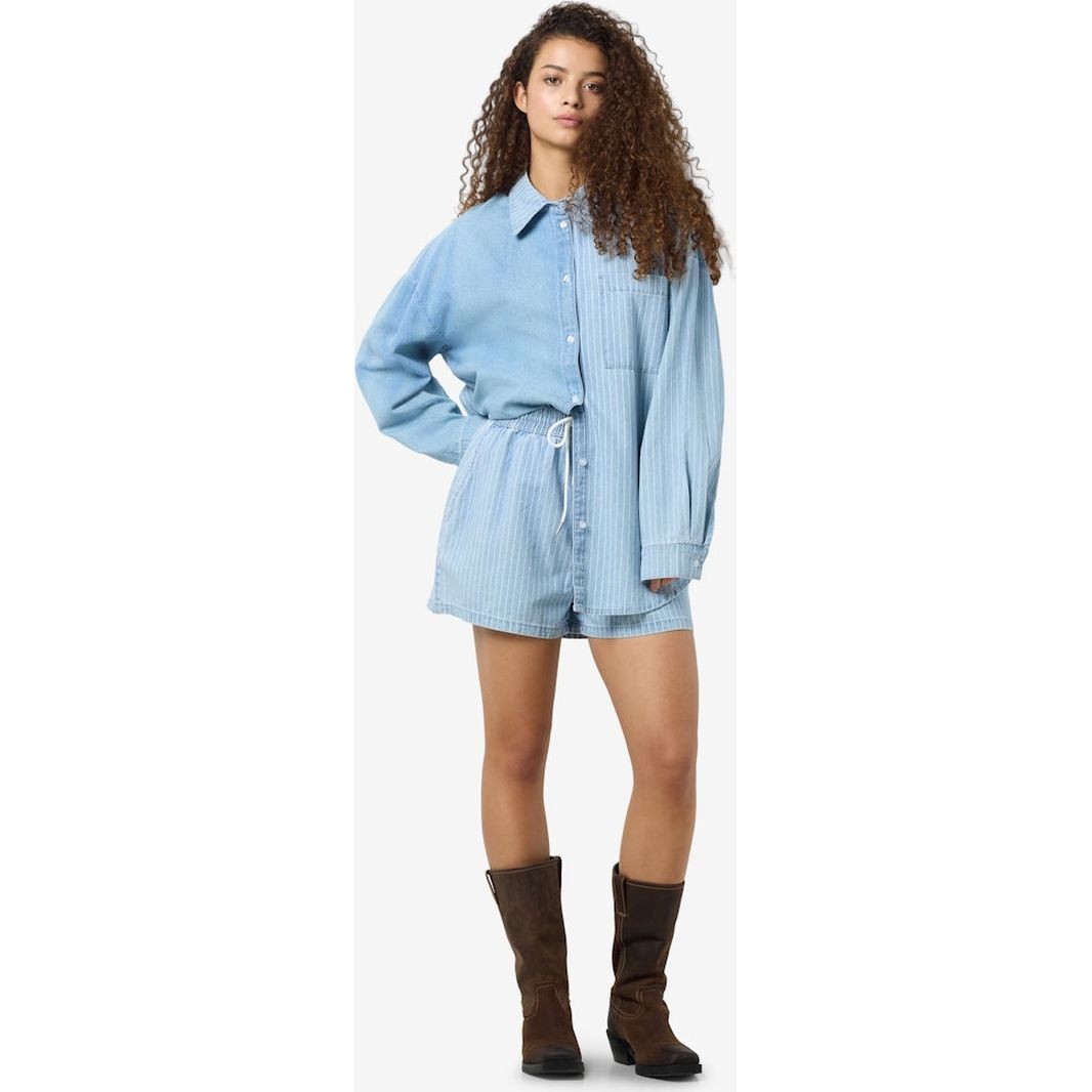 NOISY MAY Šortai moterims, Mėlyna, Katri elastic stripe short 6