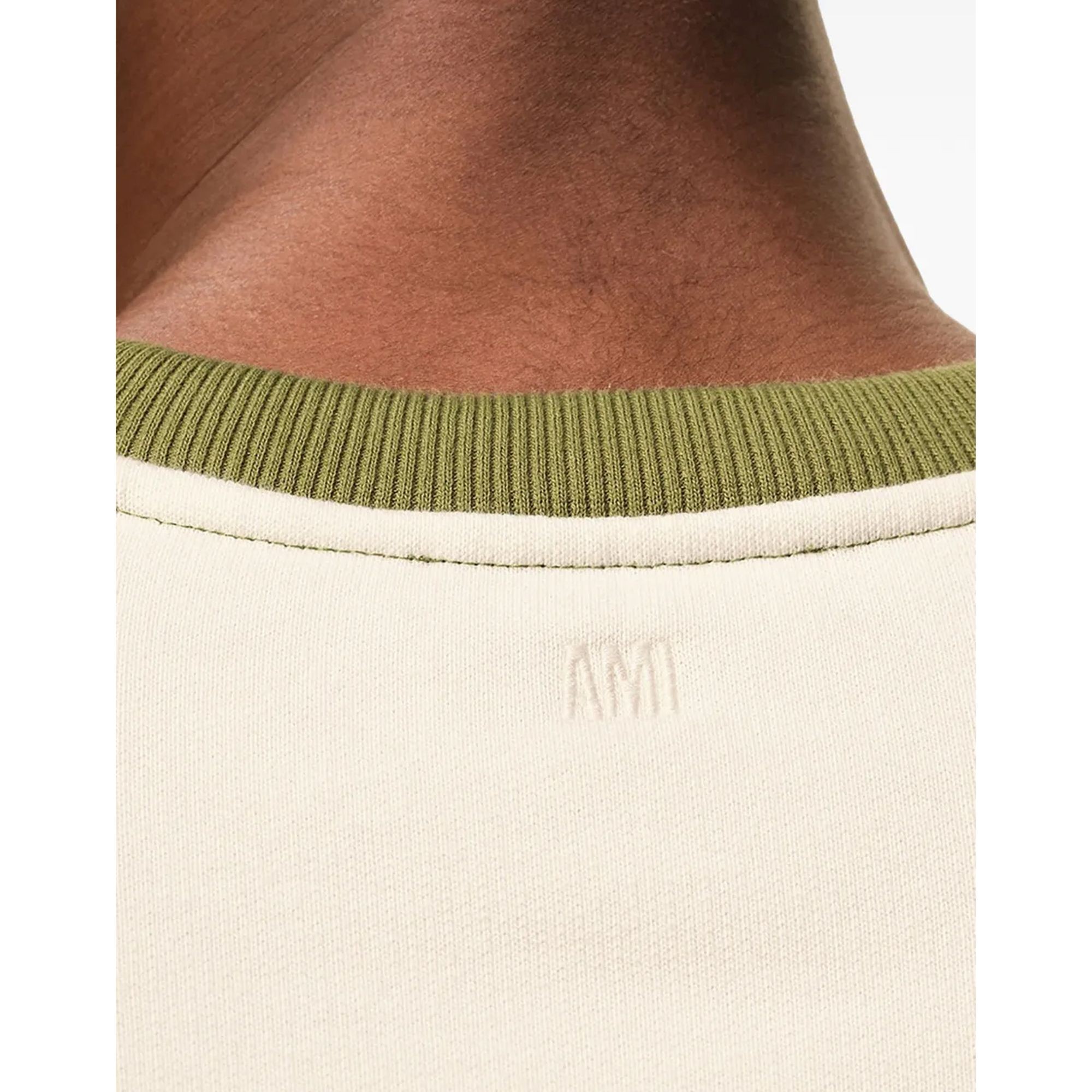 AMI PARIS Sportinis nertinis, Balta, Boxy fit crewneck 5