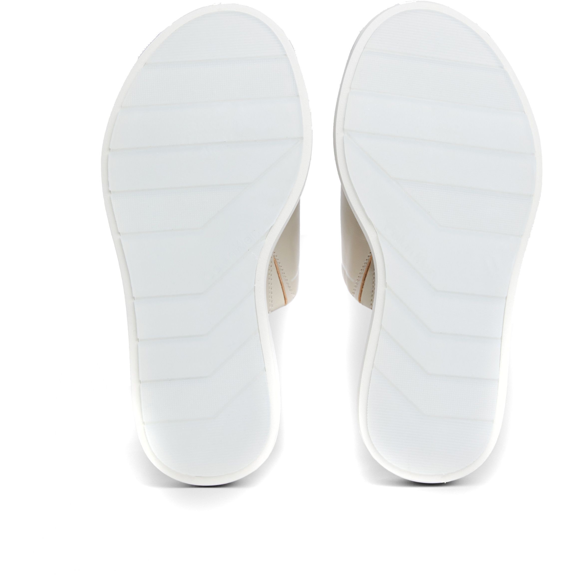 CALVIN KLEIN Guminės šlepetės moterims, Smėlio, Flatform slide 5