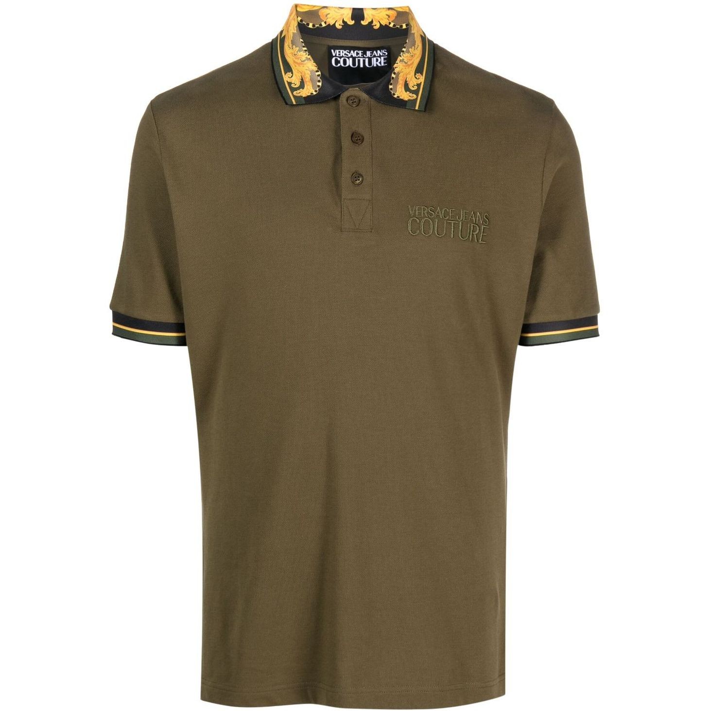 VERSACE JEANS CUTURE Polo marškiniai trumpos rank. vyrams, Žalia, Polo t-shirt 1