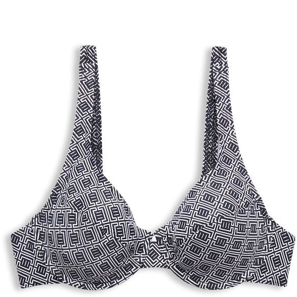 ESPRIT Viršutinė kostiumėlio dalis moterims, Juoda, Baudini beach Bikini top 1