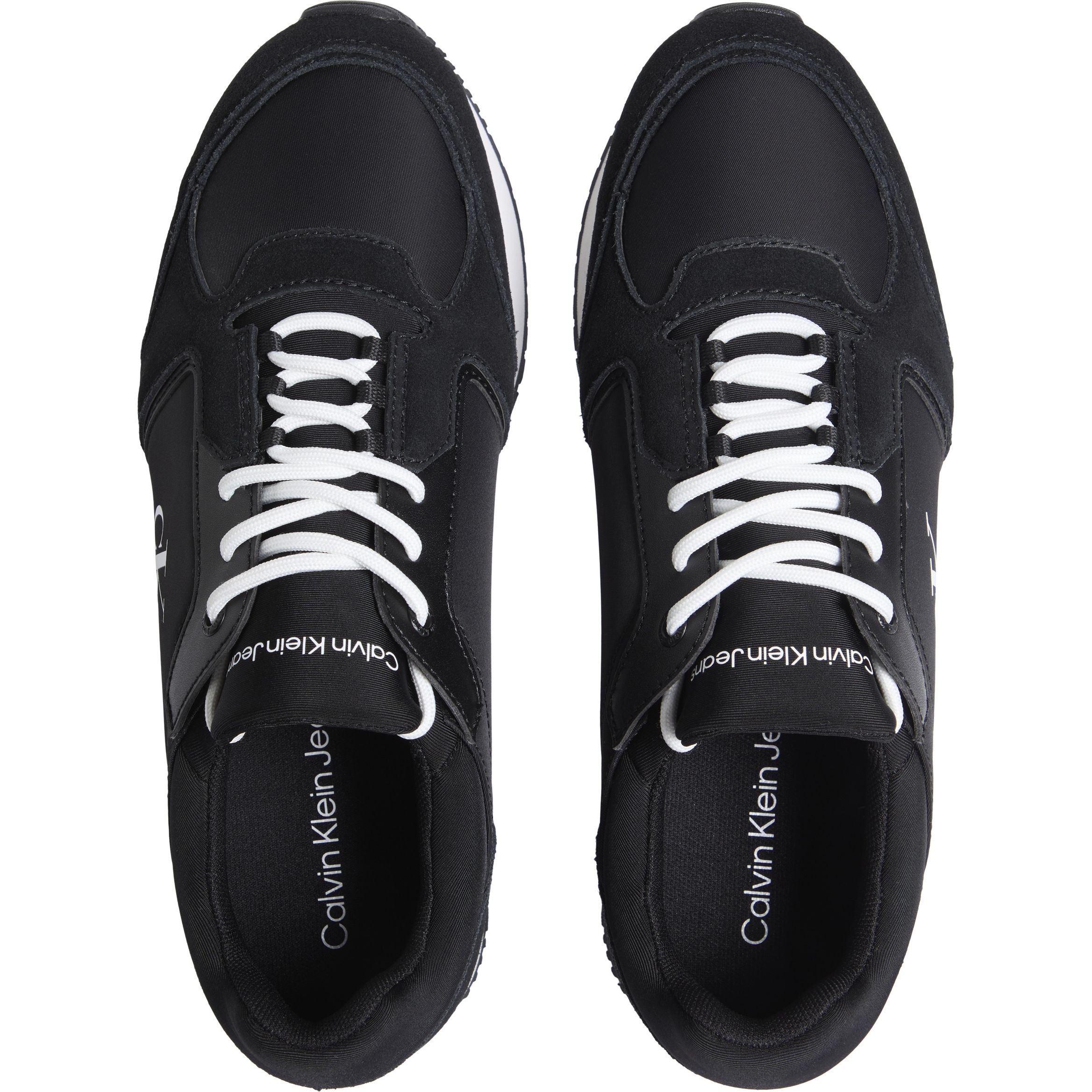 CALVIN KLEIN JEANS Laisvalaikio bateliai vyrams, Juoda, Runner sock laceup leisure 3