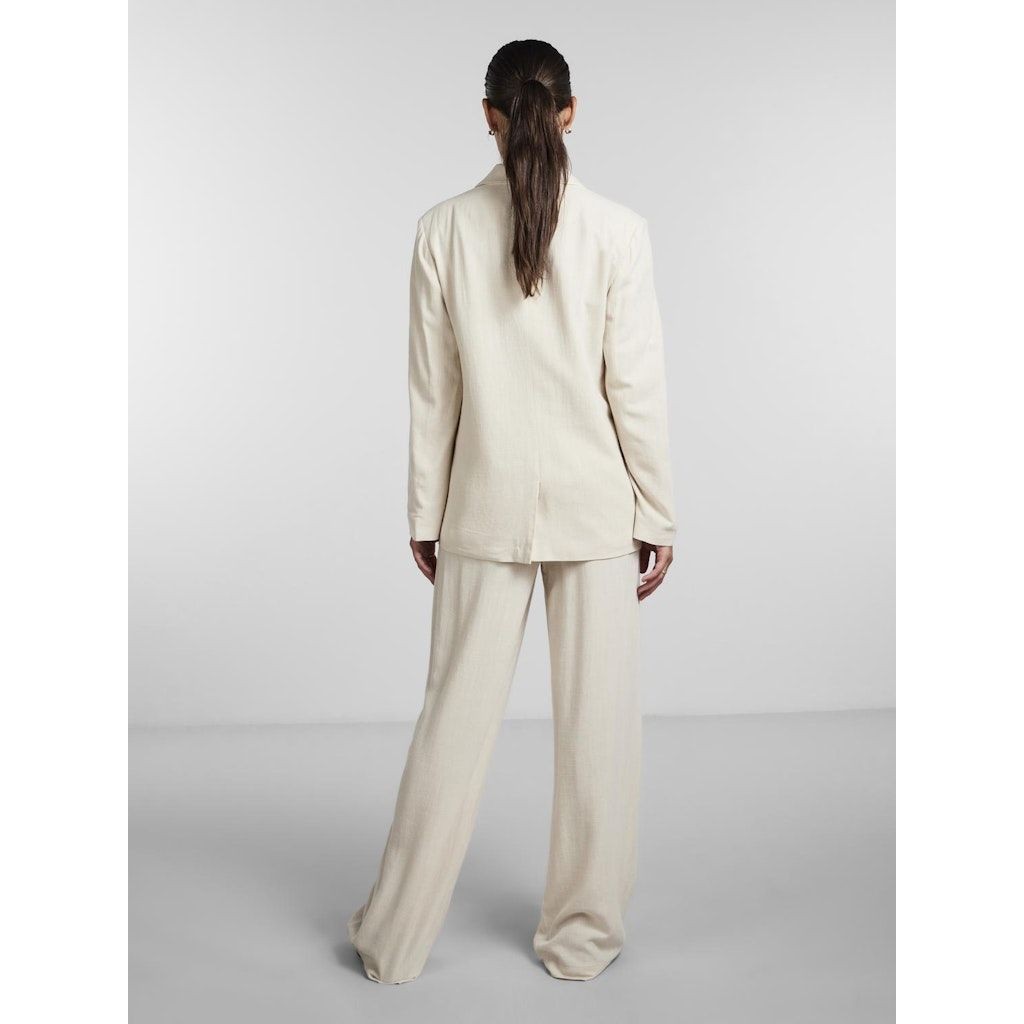 PIECES Švarkas moterims, Pilka, PCVINSTY LINEN BLAZER 4