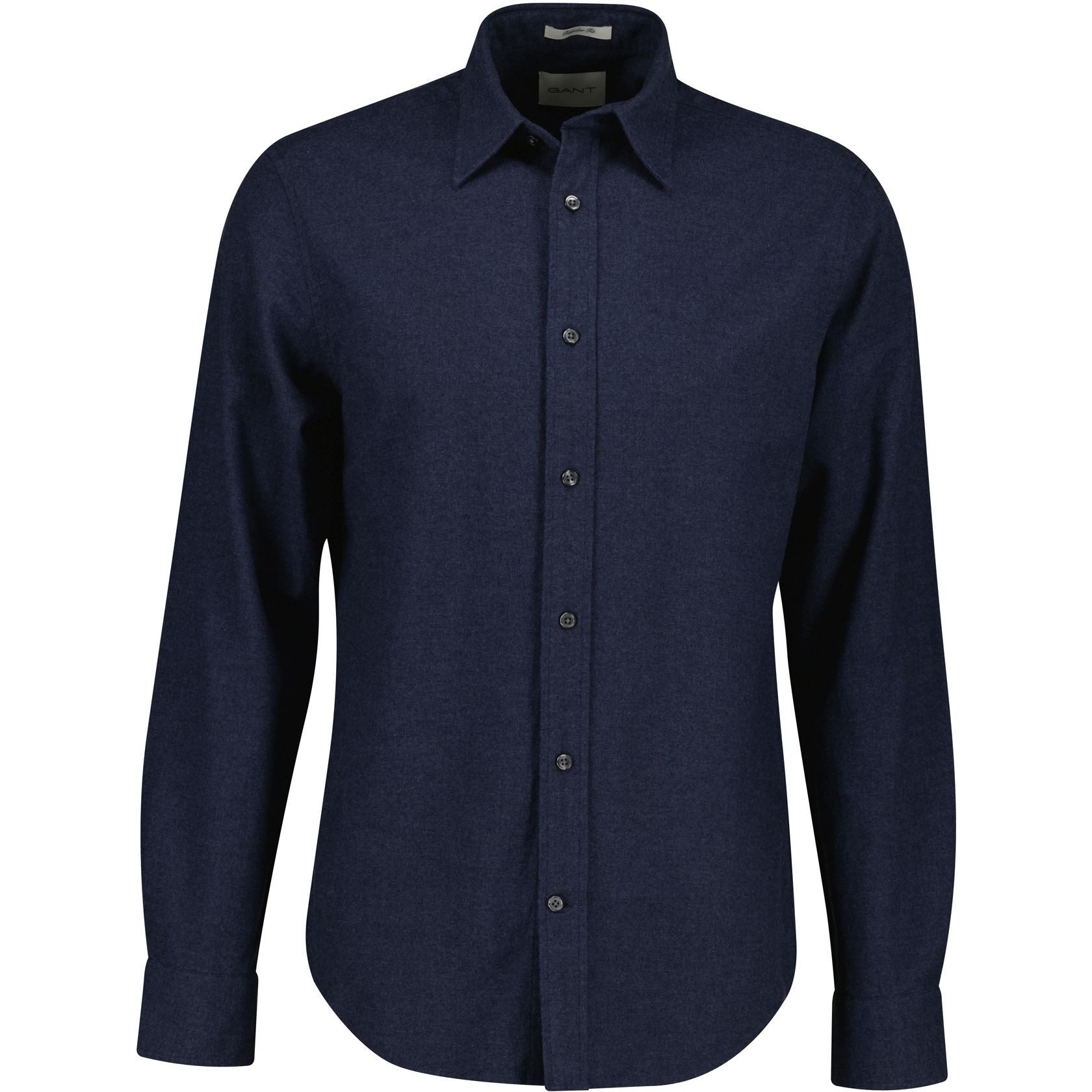 GANT Marškiniai ilgomis rankovėmis vyrams, Mėlyna, reg flannel melange shirt 1