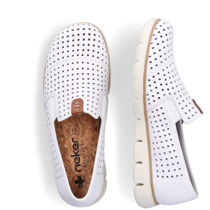 RIEKER Basutės moterims, Balta, SANDALS 16