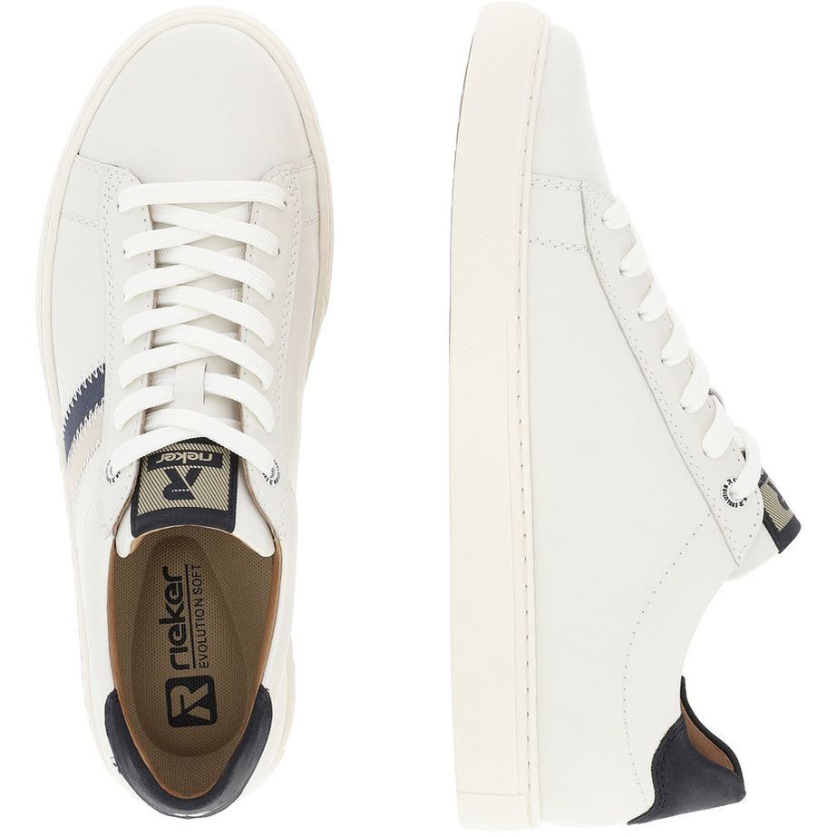 RIEKER Laisvalaikio bateliai vyrams, Balta, LEISURE 11