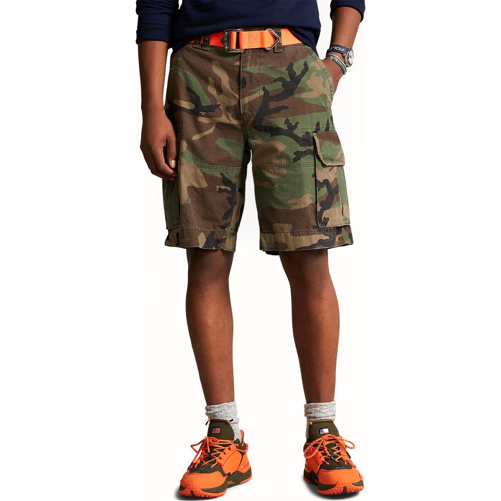 POLO RALPH LAUREN Šortai vyrams, Žalia, Gellar cargo short 2