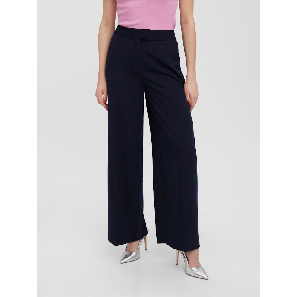 VERO MODA Kelnės moterims, Mėlyna, VMRITA HW WIDE ANKLE 5