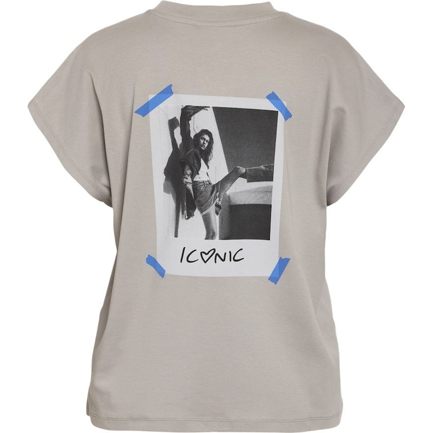 NOISY MAY Marškinėliai moterims, Pilka, Kim printed t-shirt 2