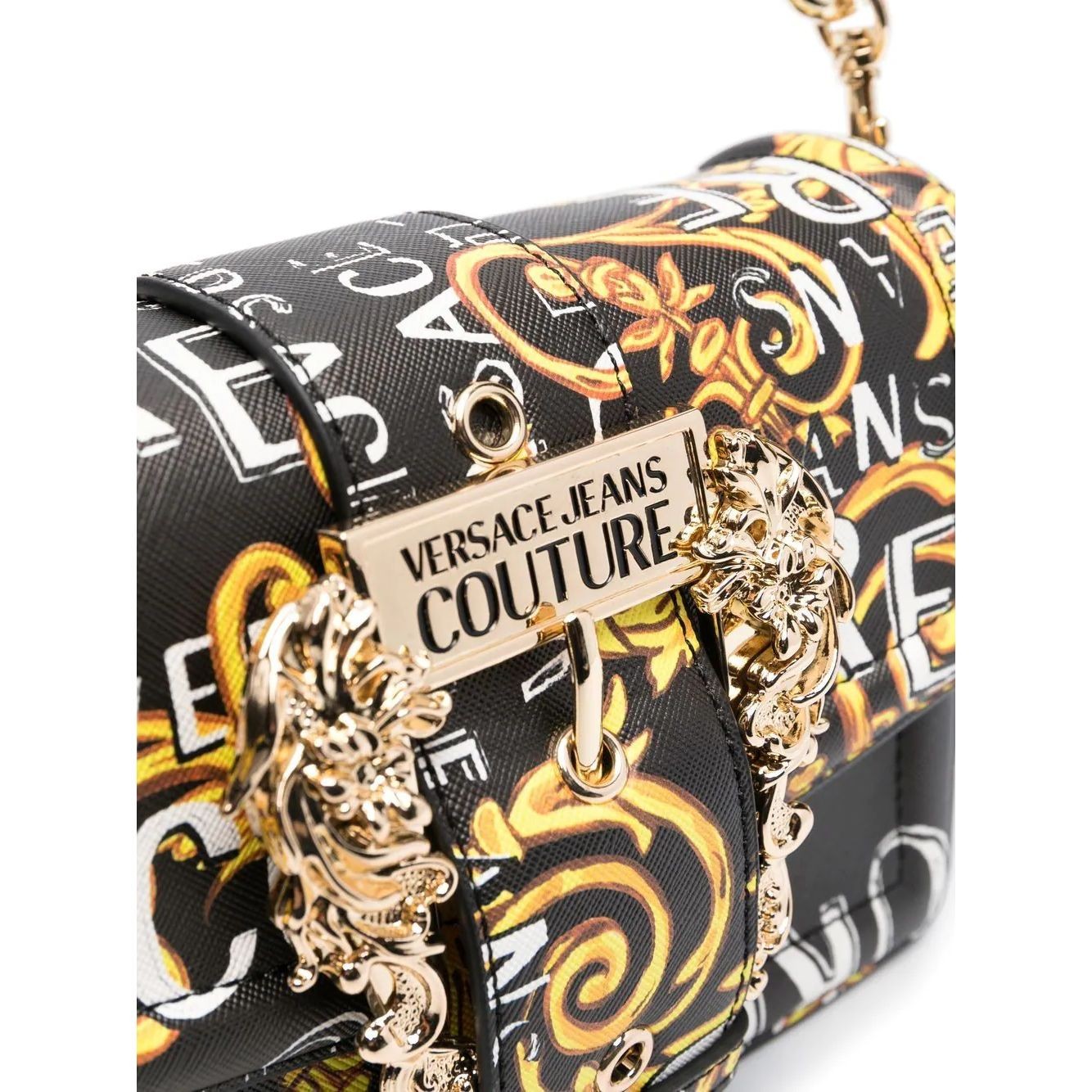 VERSACE JEANS CUTURE Rankinė per petį moterims, BLACK/GOLD, Range f - couture crossbody 3