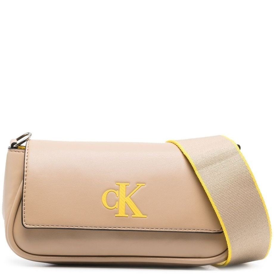 CALVIN KLEIN JEANS Rankinė per petį moterims, Smėlio, SLEEK EW FLAP CONV SB20 SOLID 1