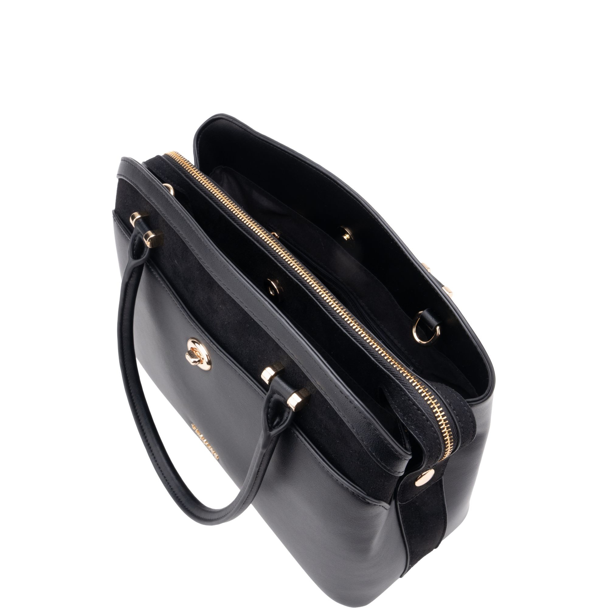 LA CONTE Pirkinių krepšys moterims, Juoda, Tote bag 3