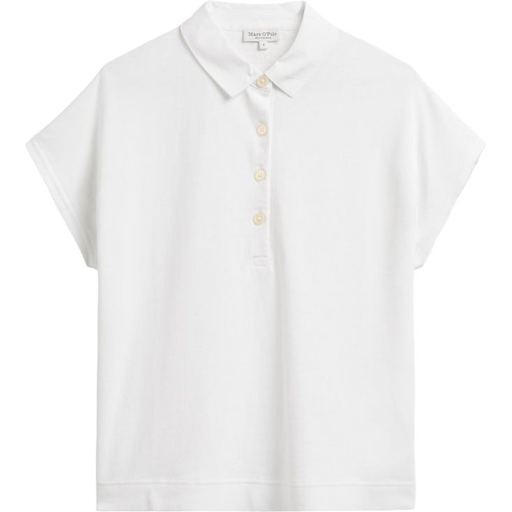 MARC O'POLO Polo marškiniai trumpos rank. moterims, Balta, Polo short 516232153021