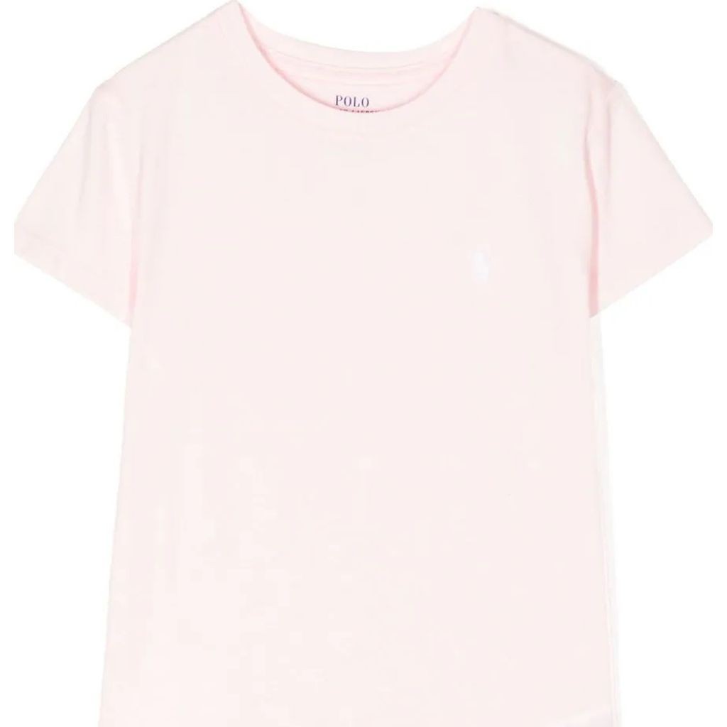 RALPH LAUREN KIDS Marškinėliai trump. rankovėmis mergaitėms, Rožinė, Cotton jersey tee (2-6x) 1