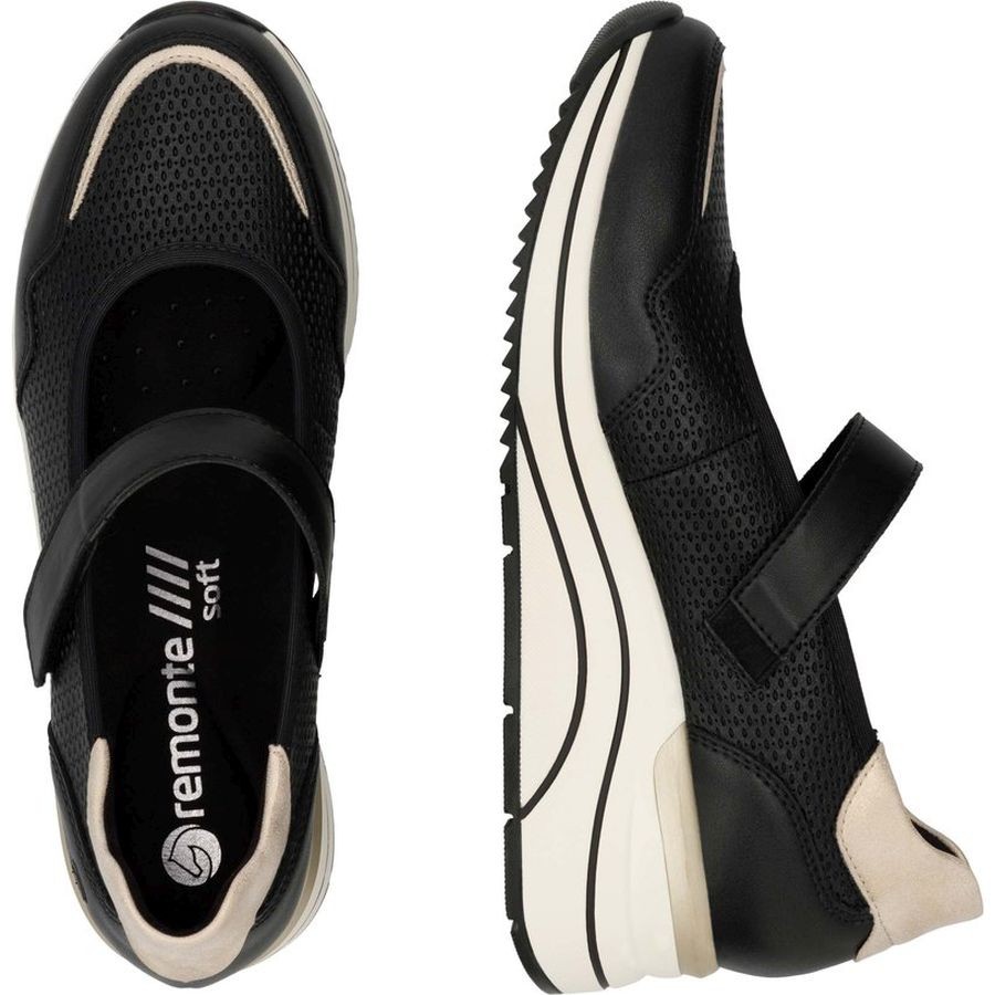 REMONTE Balerinos moterims, Juoda, Ballerina with strap 9