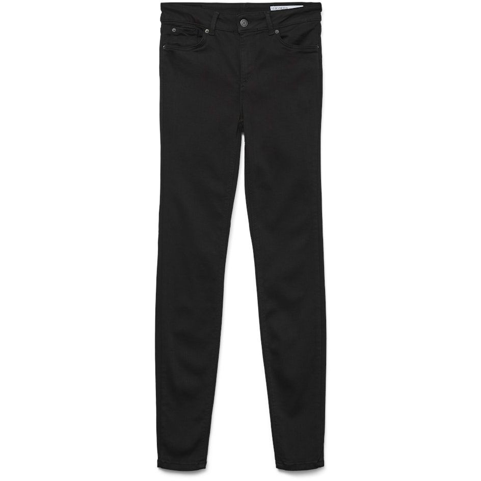 VERO MODA Slim džinsai moterims, Juoda, VMLUX NW SUPER S JEA 1