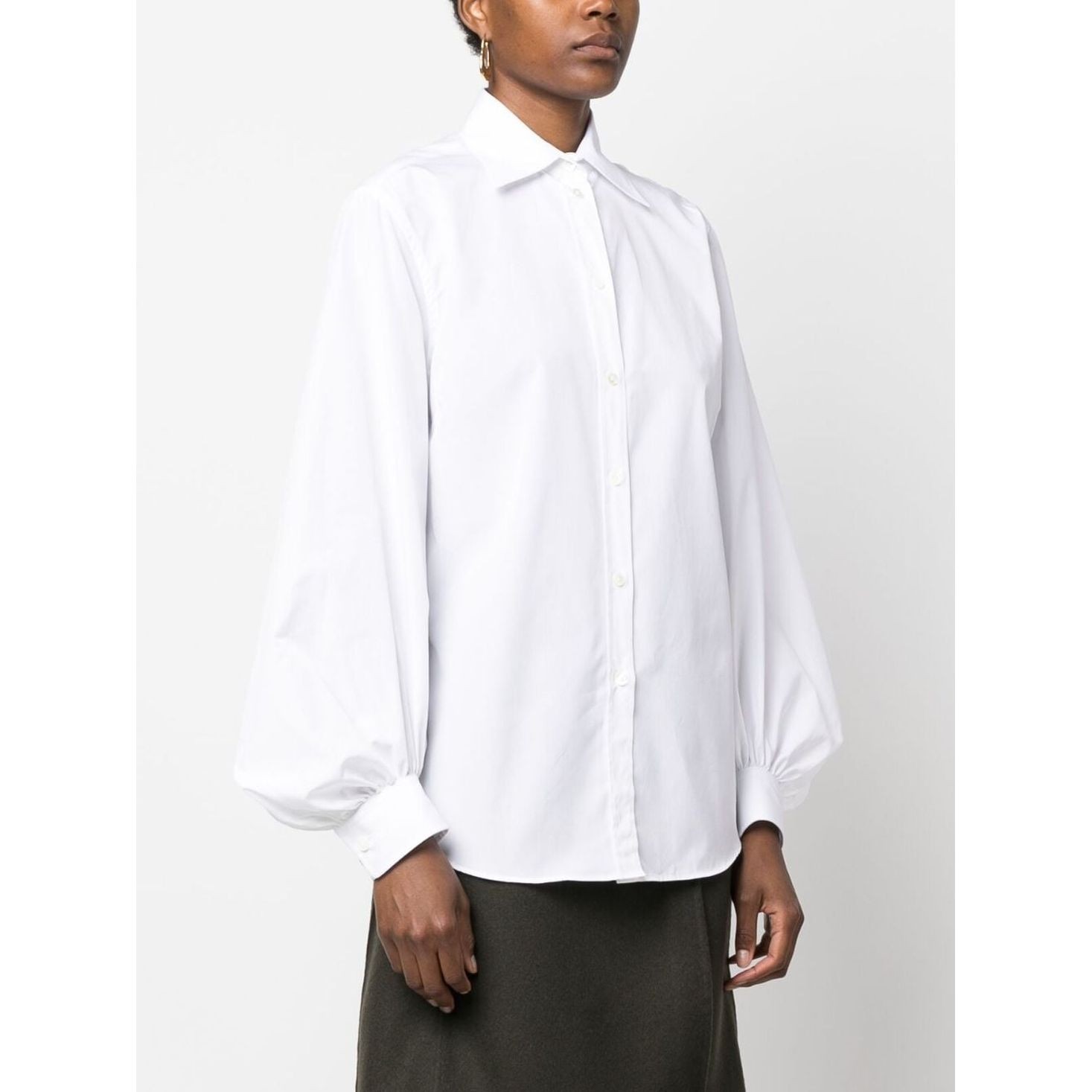 PAROSH Marškiniai ilgomis rankovėmis moterims, Balta, Long sleeve shirt 2