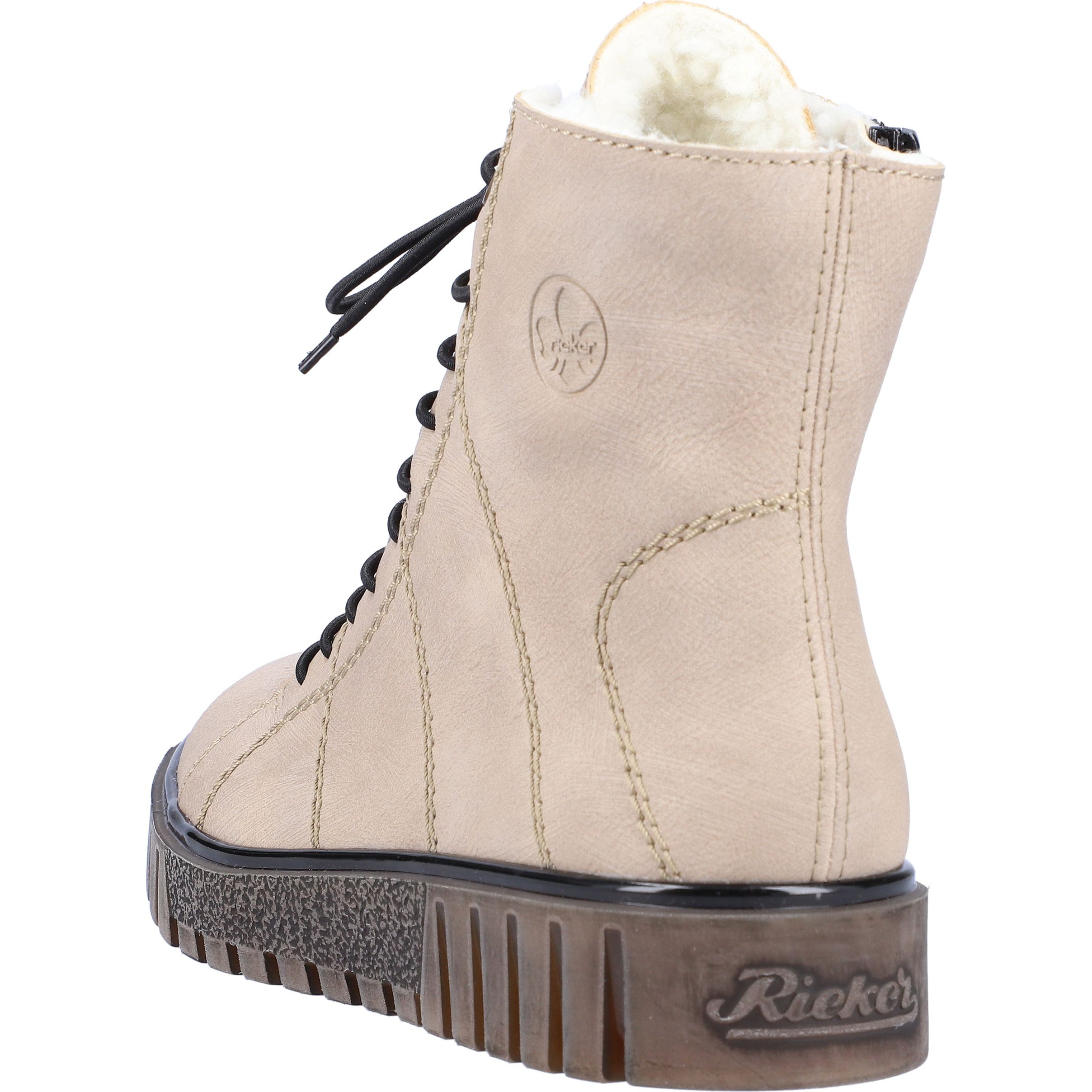 RIEKER Aulinukai moterims, Smėlio, BOOTIES 4