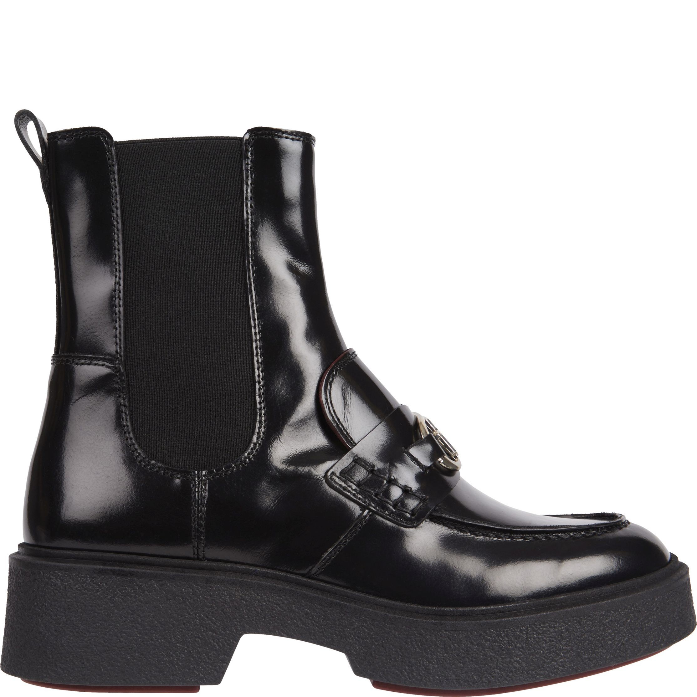 TOMMY HILFIGER Aulinukai moterims, Juoda, Hardware loafer boot 1