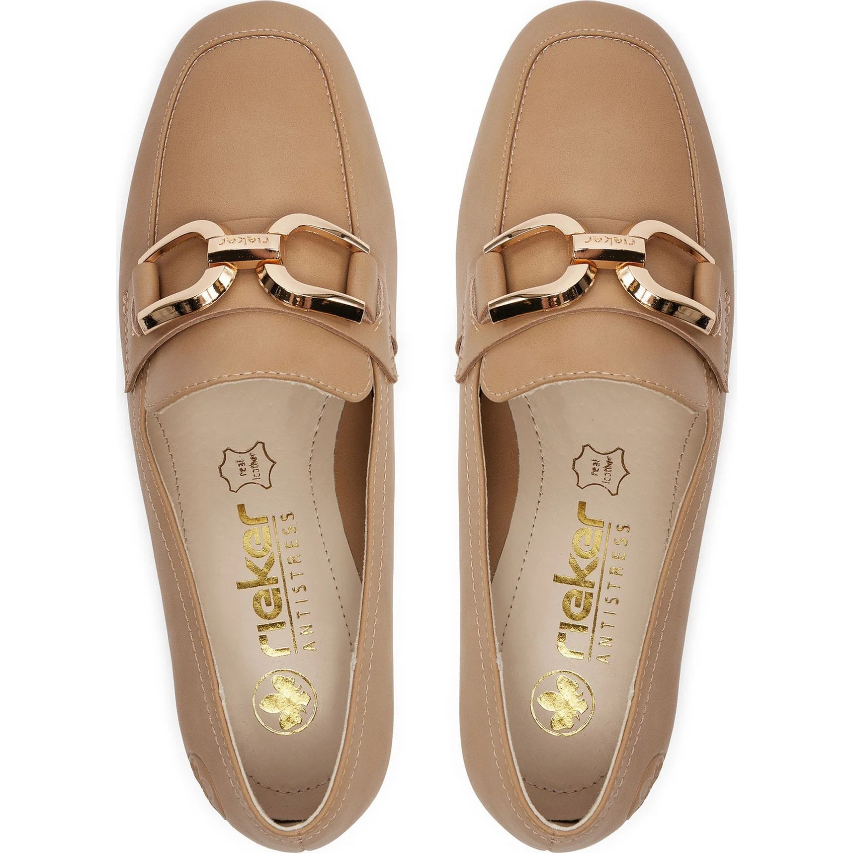 RIEKER Klasikiniai batai moterims, Smėlio, FORMAL 4