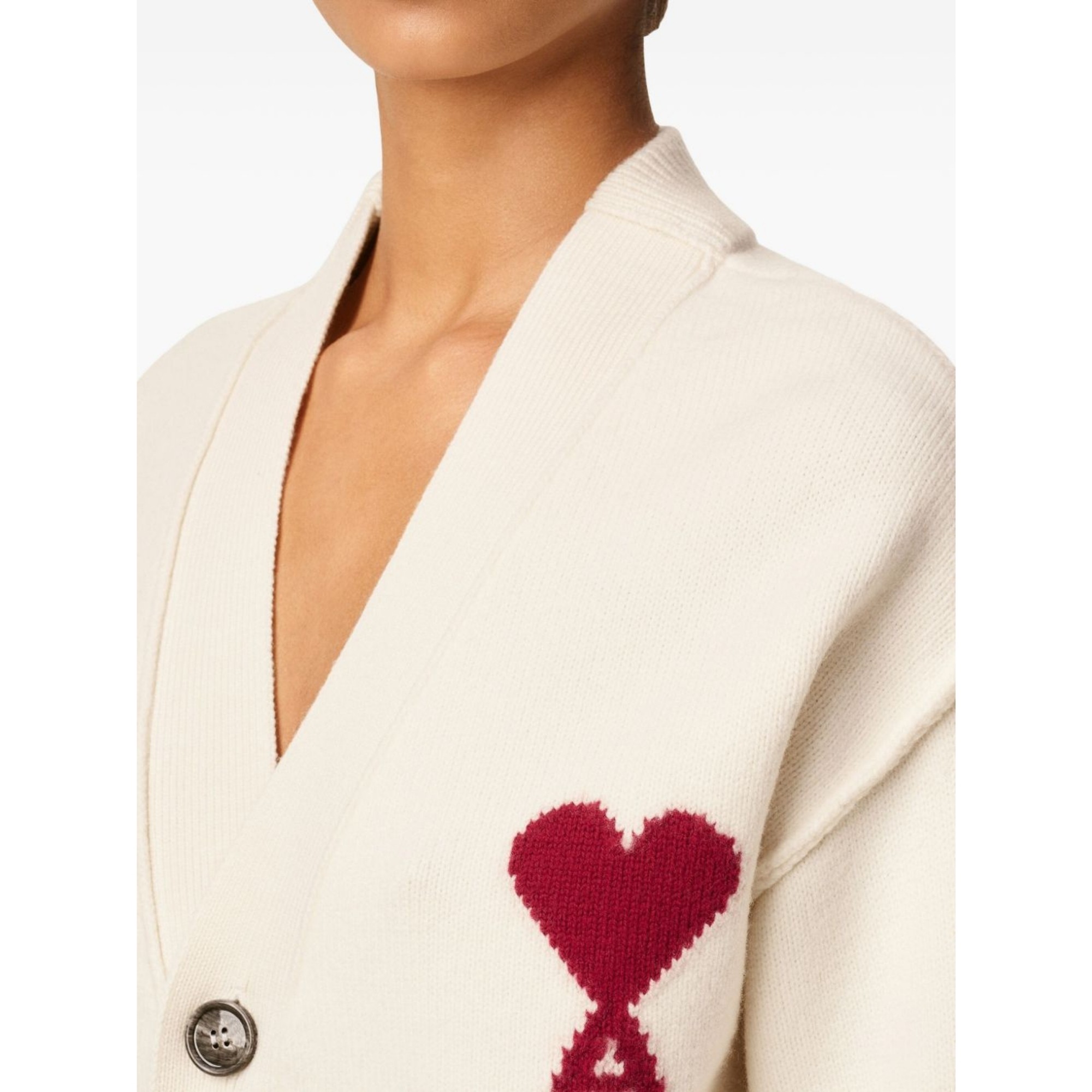 AMI PARIS Kardiganas, Marga, Cardigan with contrasted 3