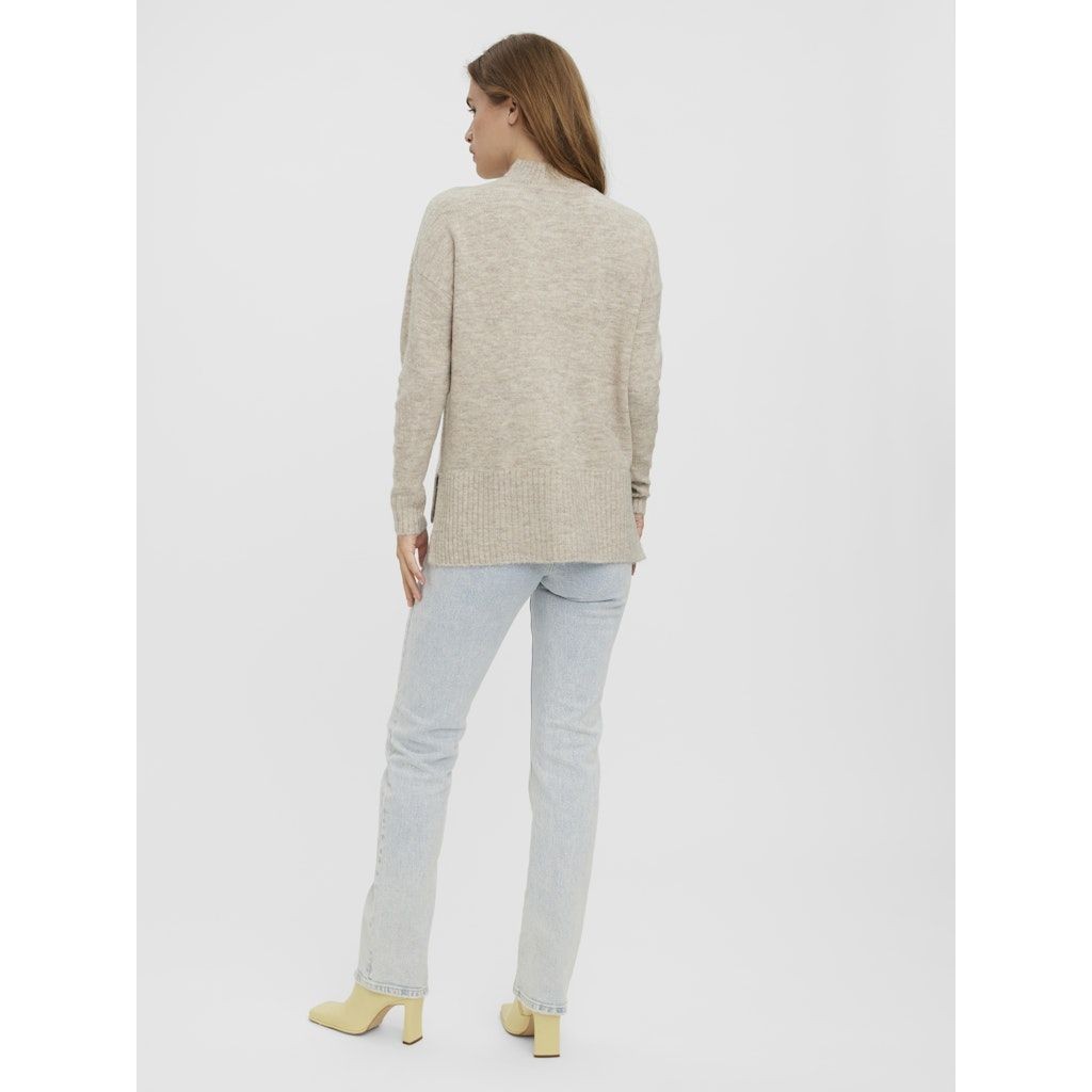 VERO MODA Megztinis moterims, Smėlio, Lefile oversize blouse 2