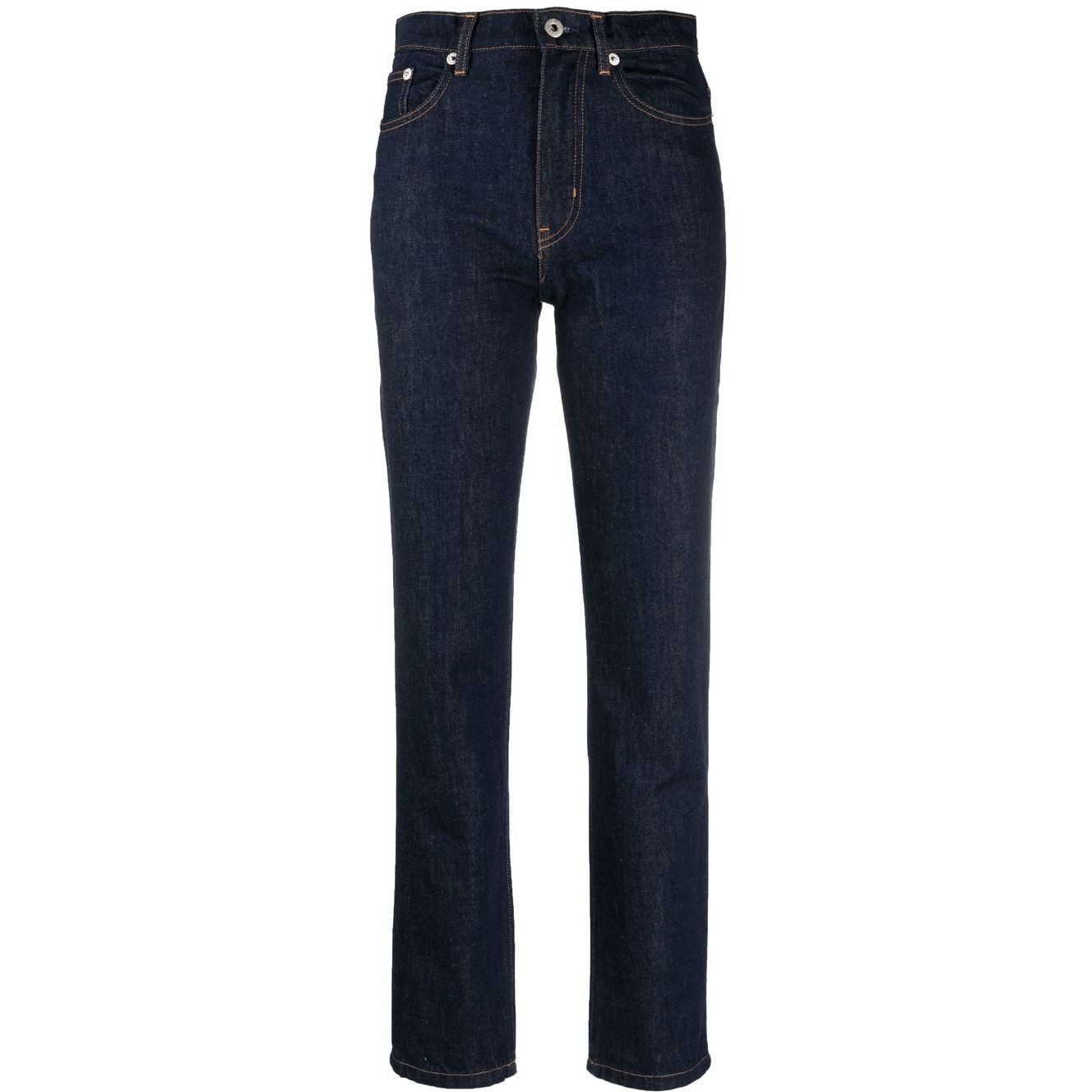 KENZO Tiesūs džinsai -moterims, Mėlyna, Rinse straight fit jeans 2