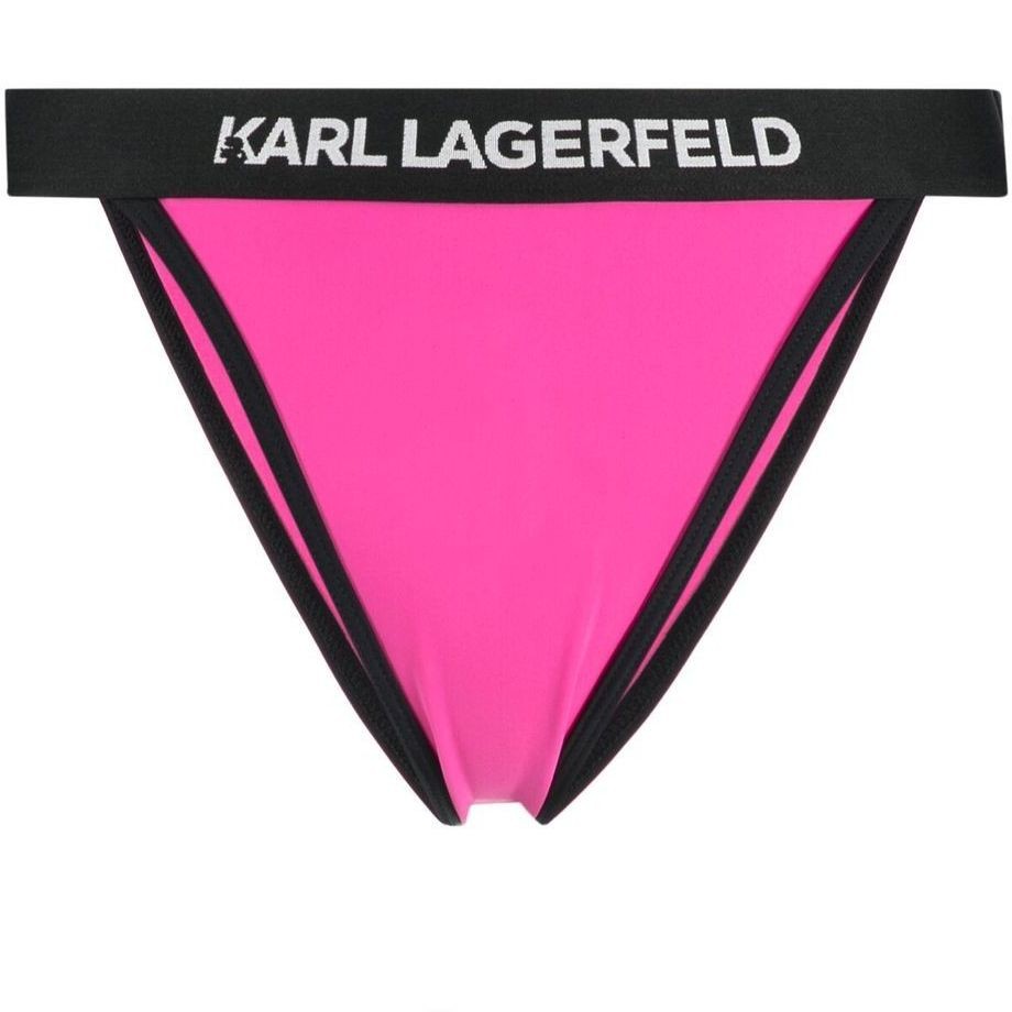 KARL LAGERFELD Apatinė kostiumėlio dalis moterims, Rožinė, Bikini bottoms w/ logo elastic 1