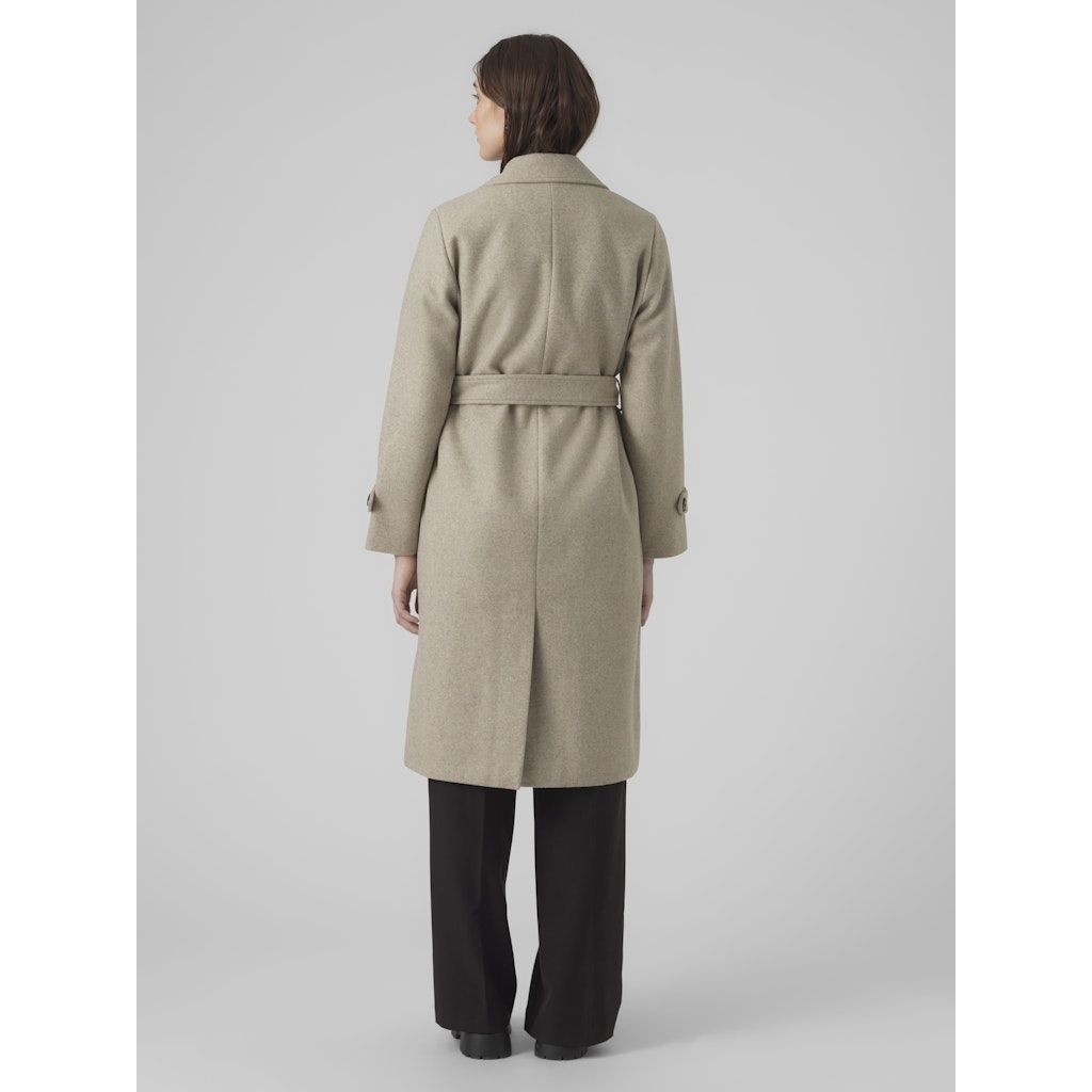 VERO MODA Paltas moterims, Smėlio, Fortunevega trenchcoat 3