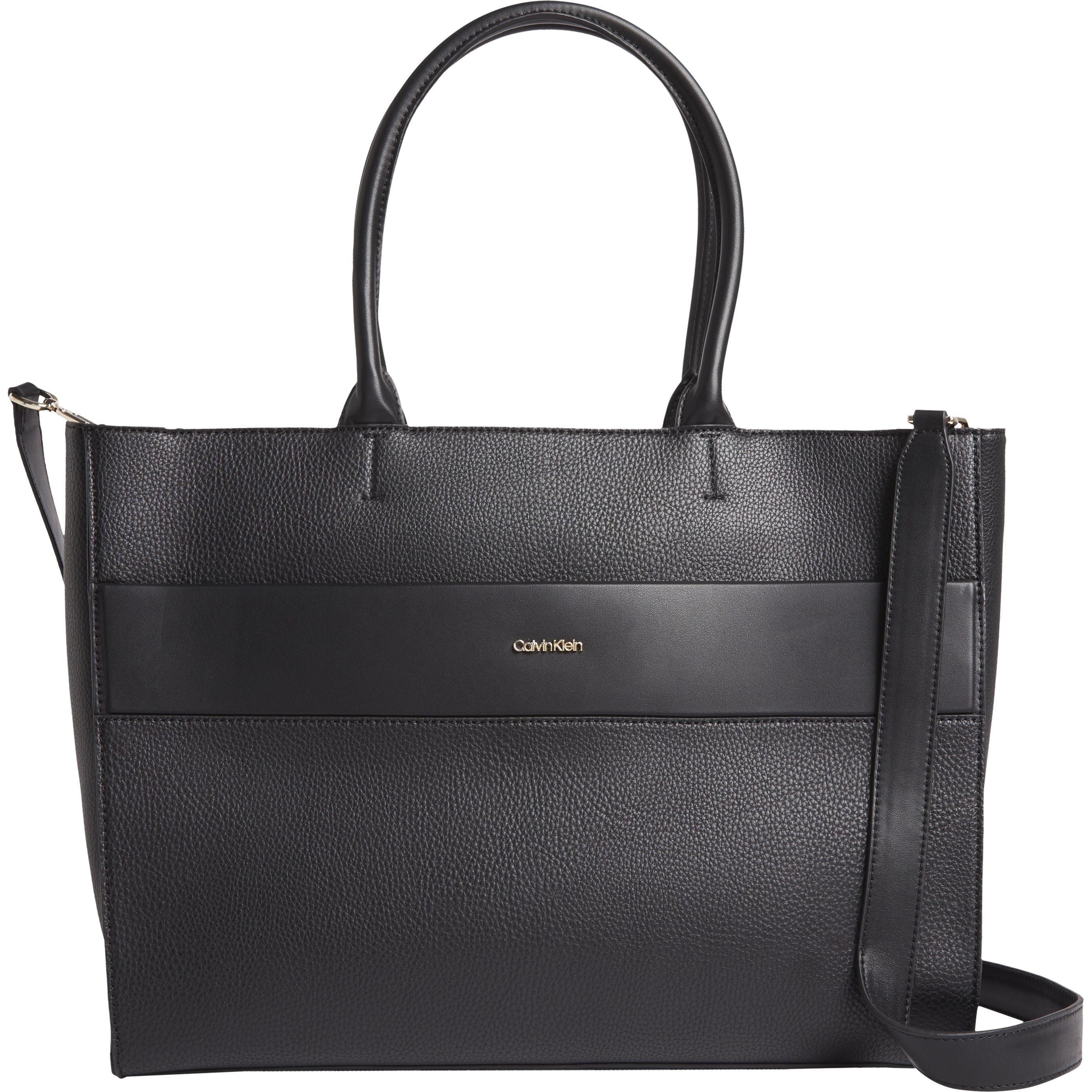CALVIN KLEIN Rankinė per petį moterims, Juoda, Daily dressed shopper bag 1
