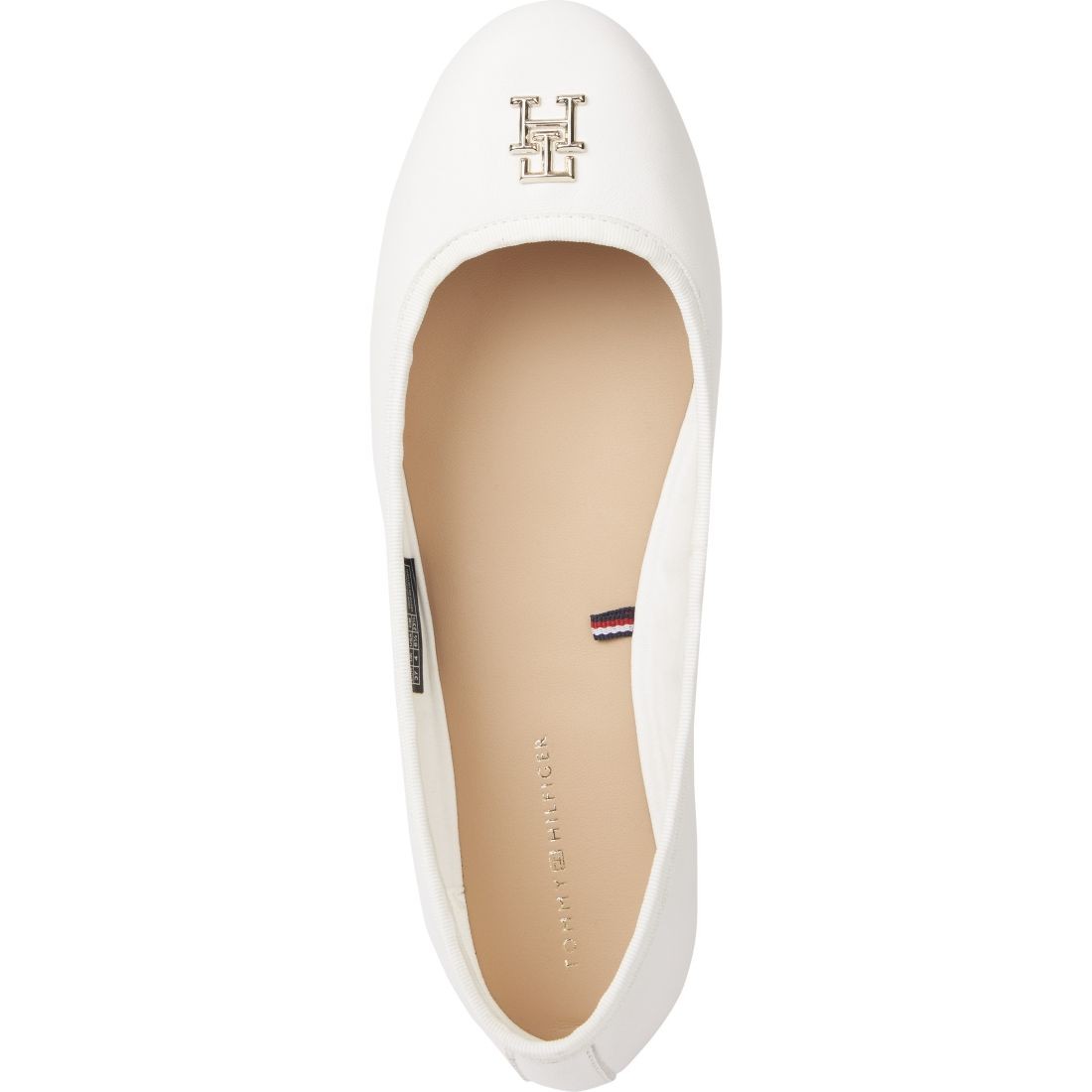 TOMMY HILFIGER Balerinos moterims, Balta, Round ballerina 5