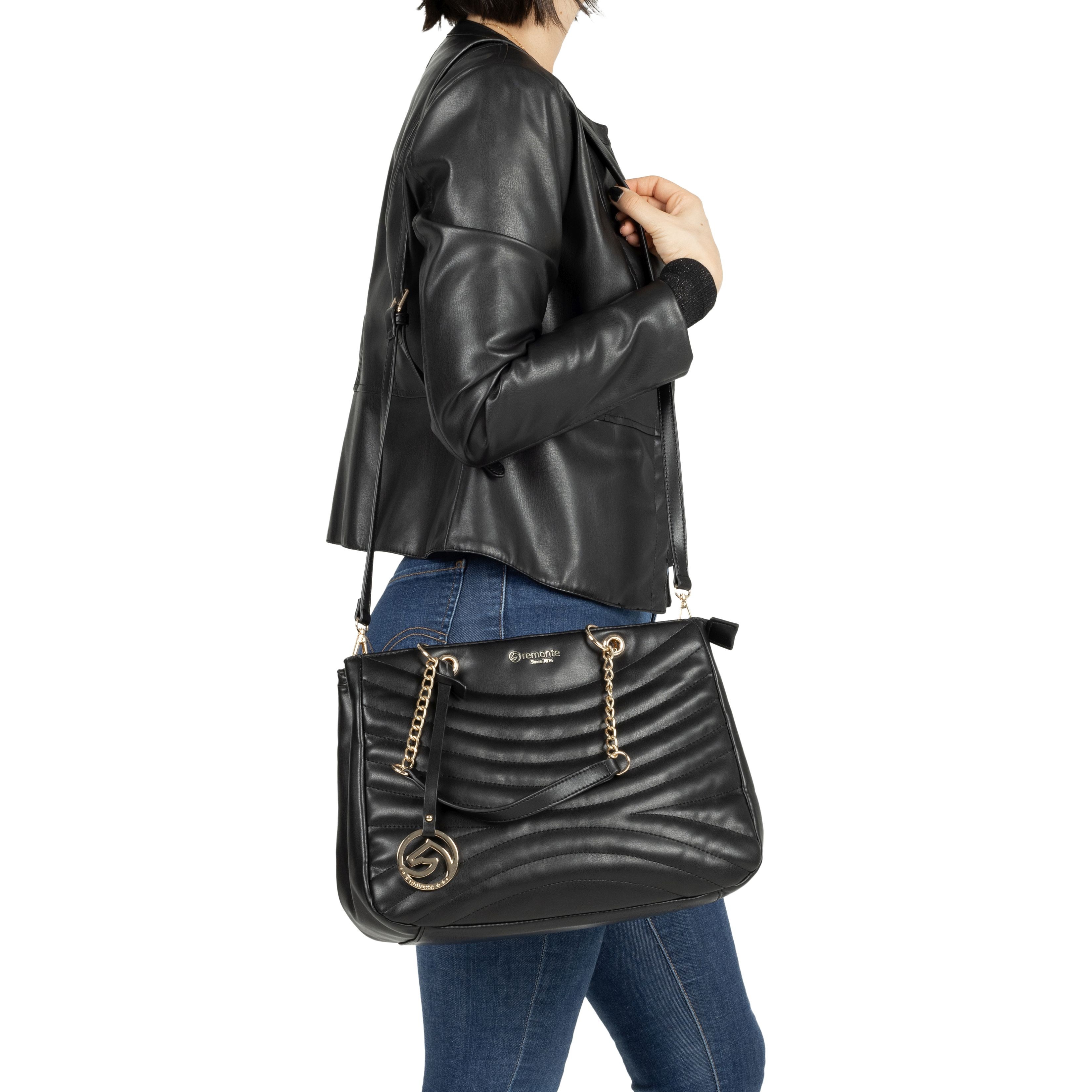 REMONTE Rankinė per petį moterims, Juoda, Bags 2