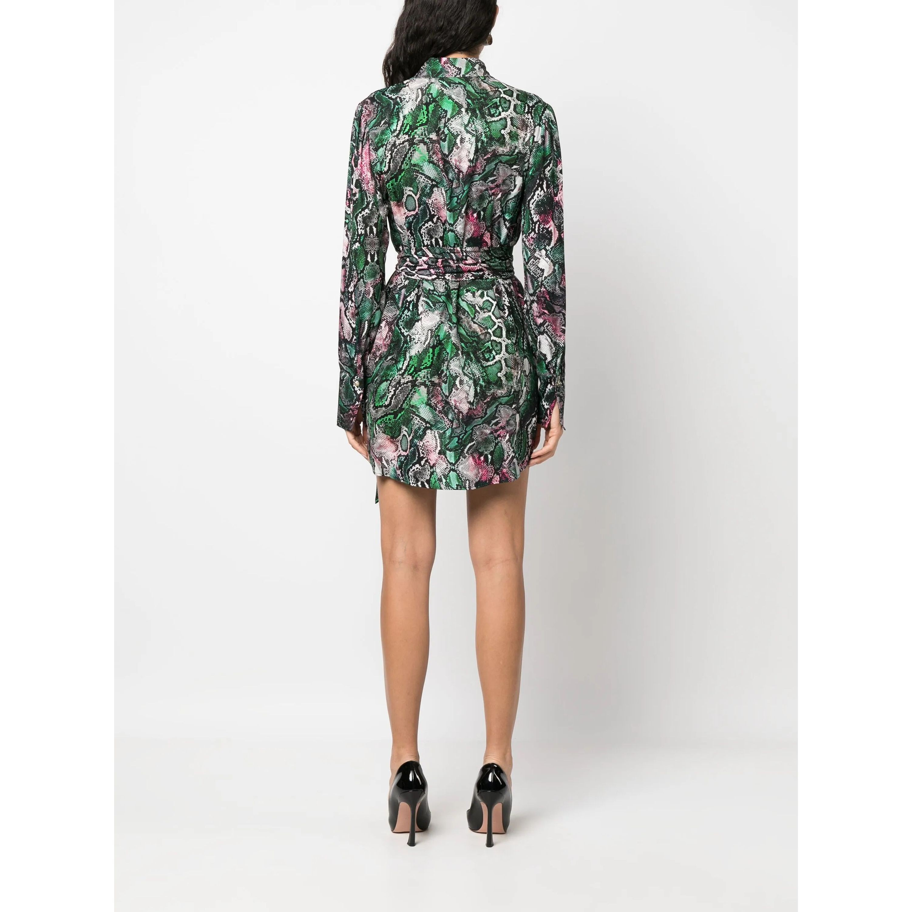 JUST CAVALLI Mini suknelė moterims, Juoda, Long sleeve dress 3