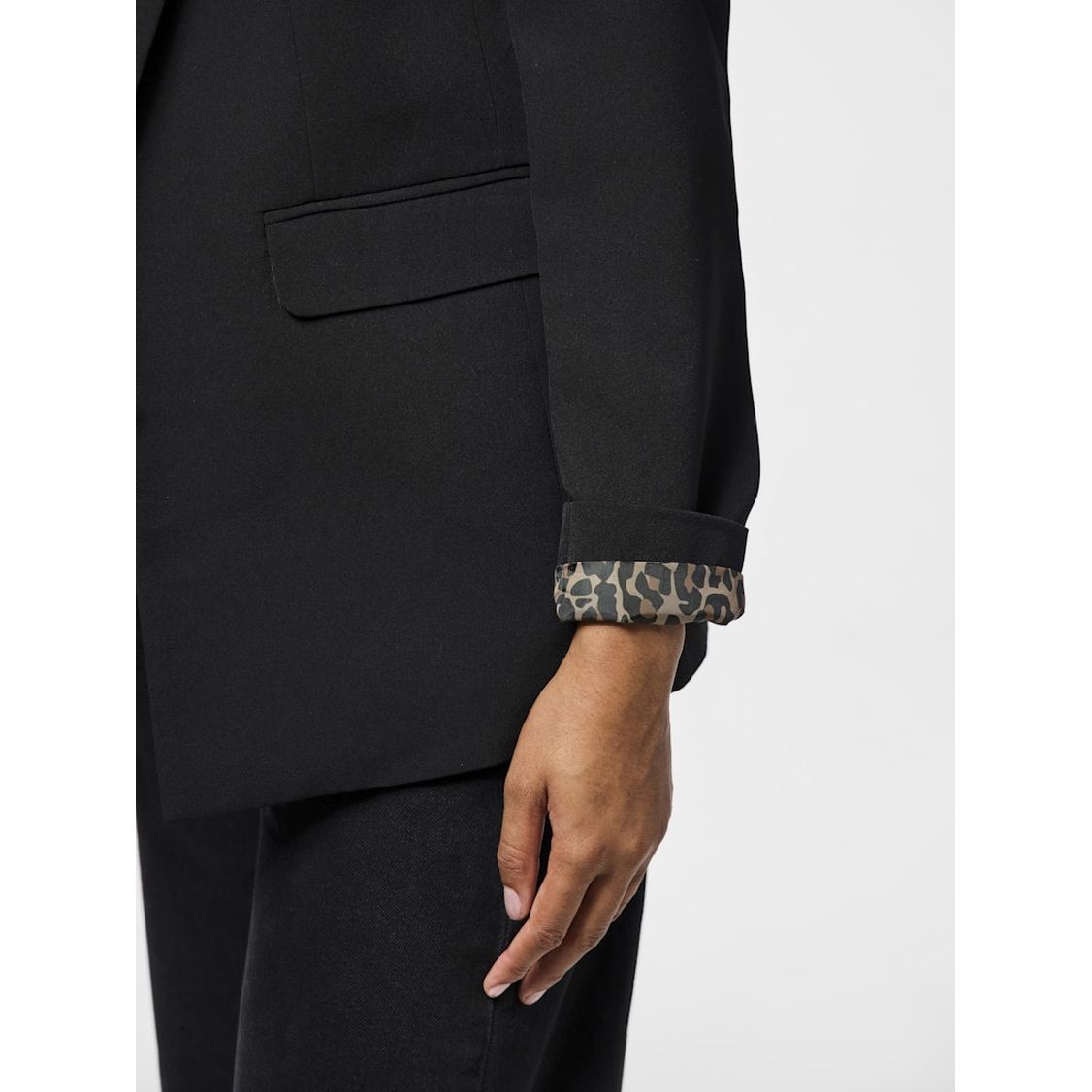 PIECES Švarkas moterims, Juoda, Bozzy detail blazer 3