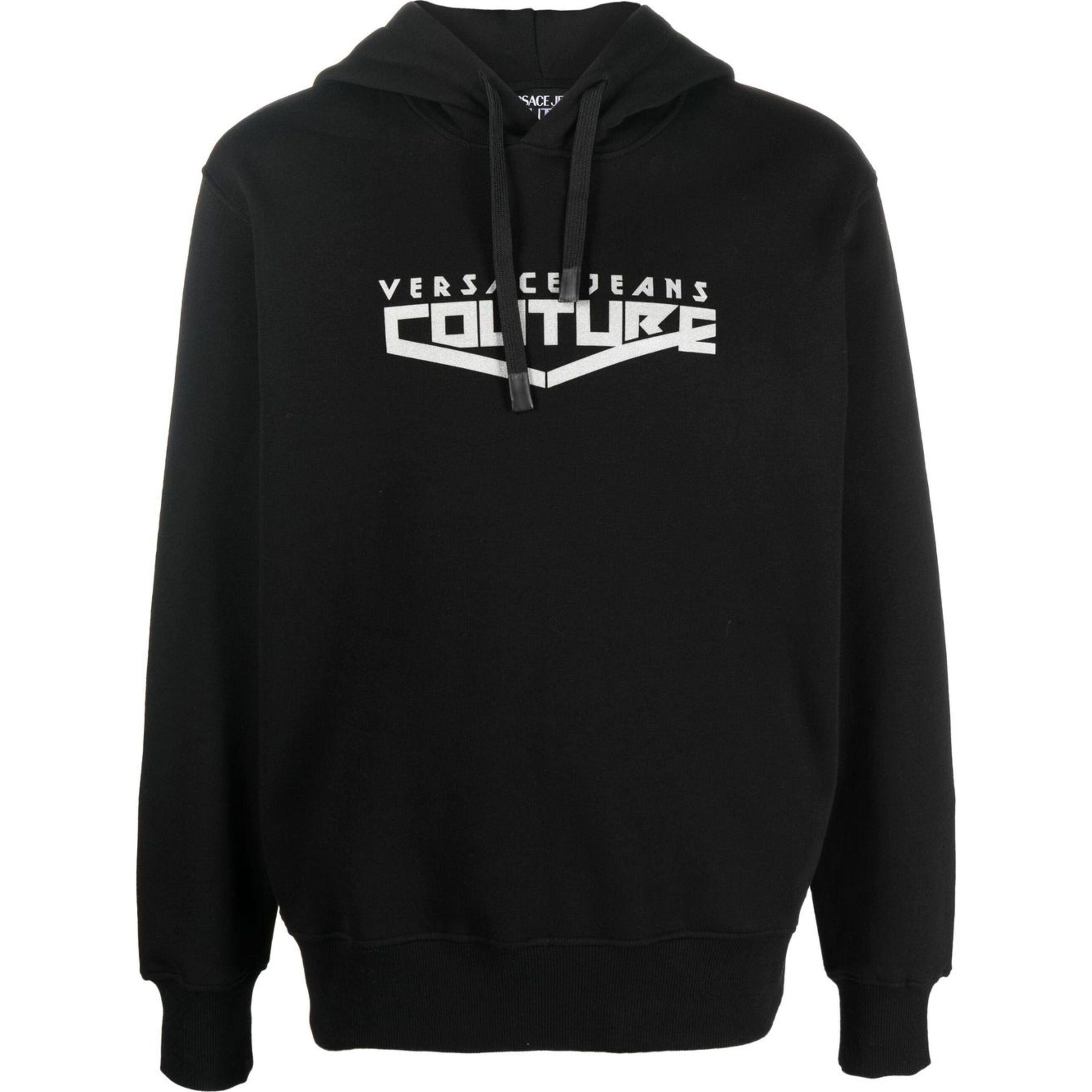 VERSACE JEANS CUTURE Džemperis vyrams, Juoda, Logo space foil sweatshirt