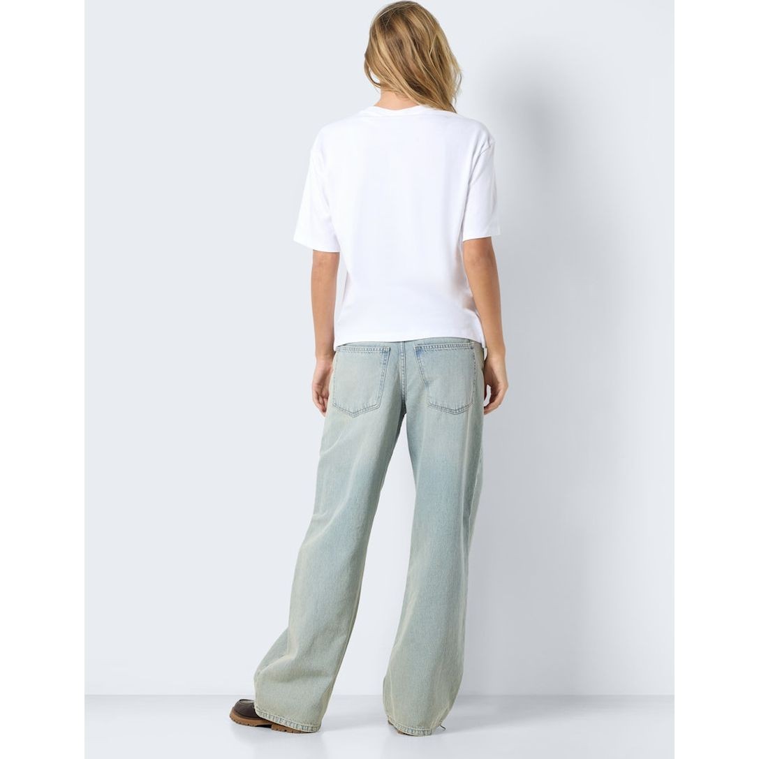 NOISY MAY Marškinėliai moterims, Balta, Kim millie print t-shirt 4