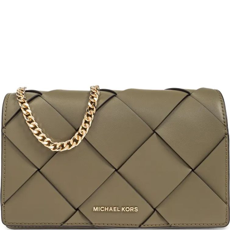MICHAEL KORS Rankinė per petį moterims, Žalia, Md flap crossbody 1