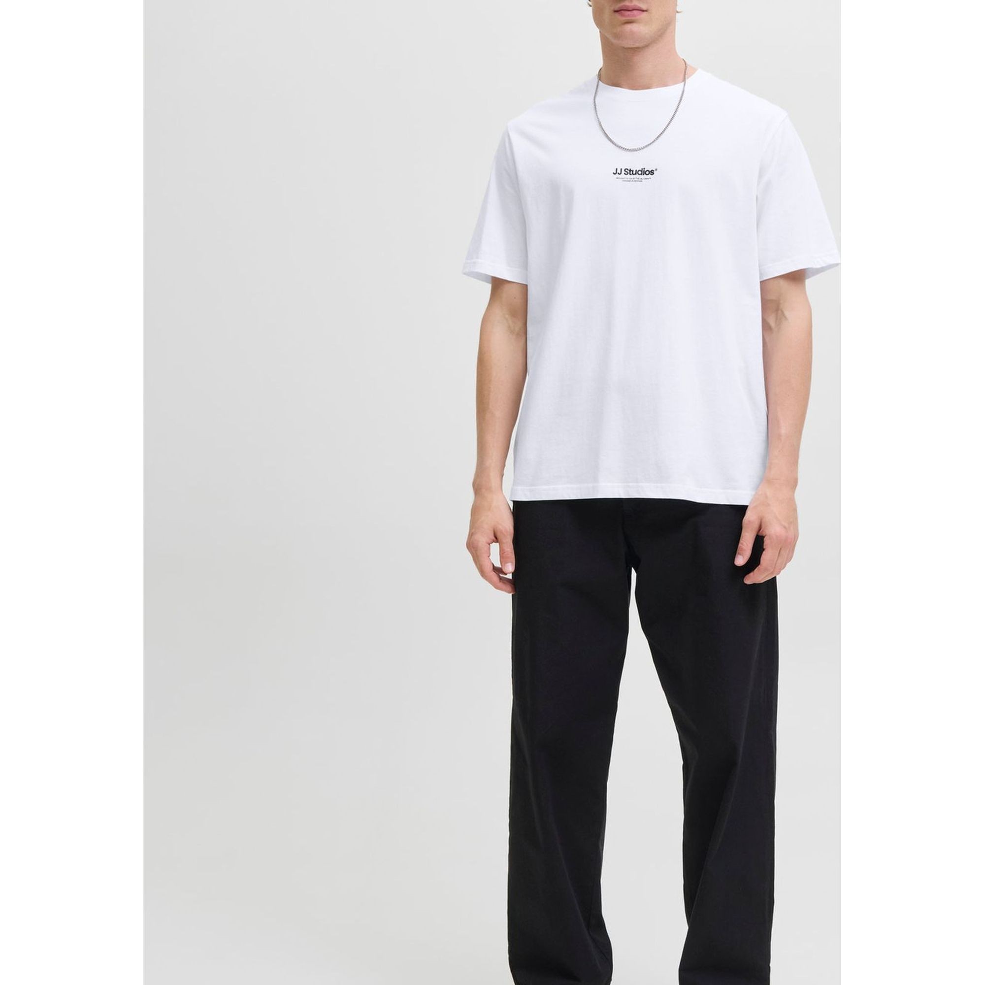 JACK & JONES Marškinėliai vyrams, Balta, Soho crew neck 5