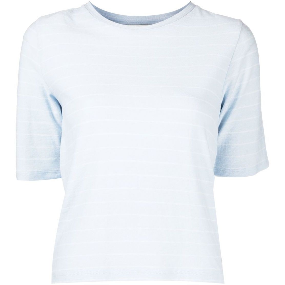 VINCE Marškinėliai trump. rankovėmis moterims, Mėlyna, Striped crew neck t-shirt