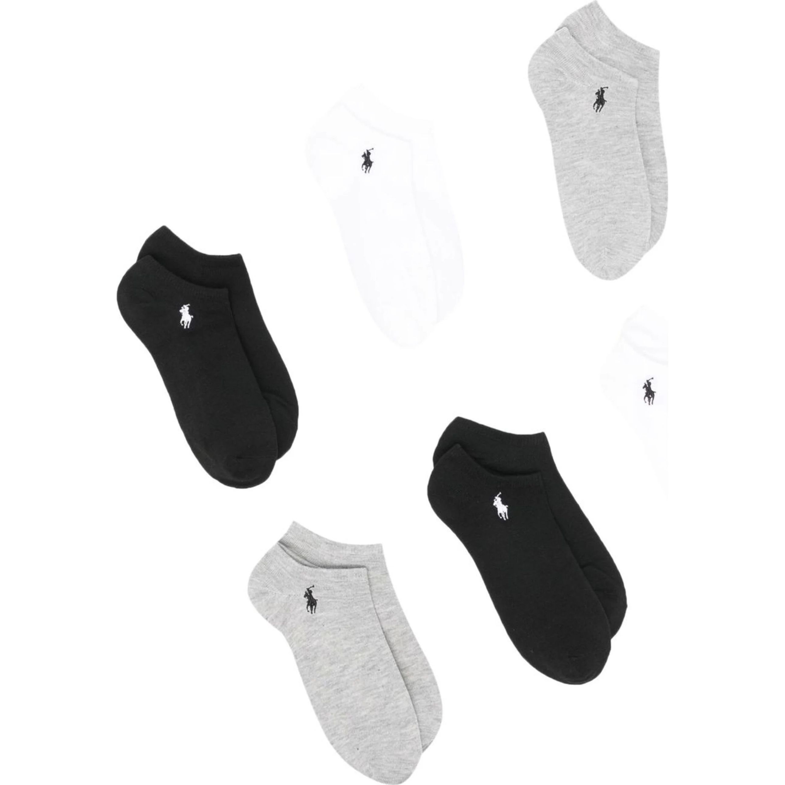 POLO RALPH LAUREN UW Kojinės moterims, Marga, Flat low cut 6-pack socks 1