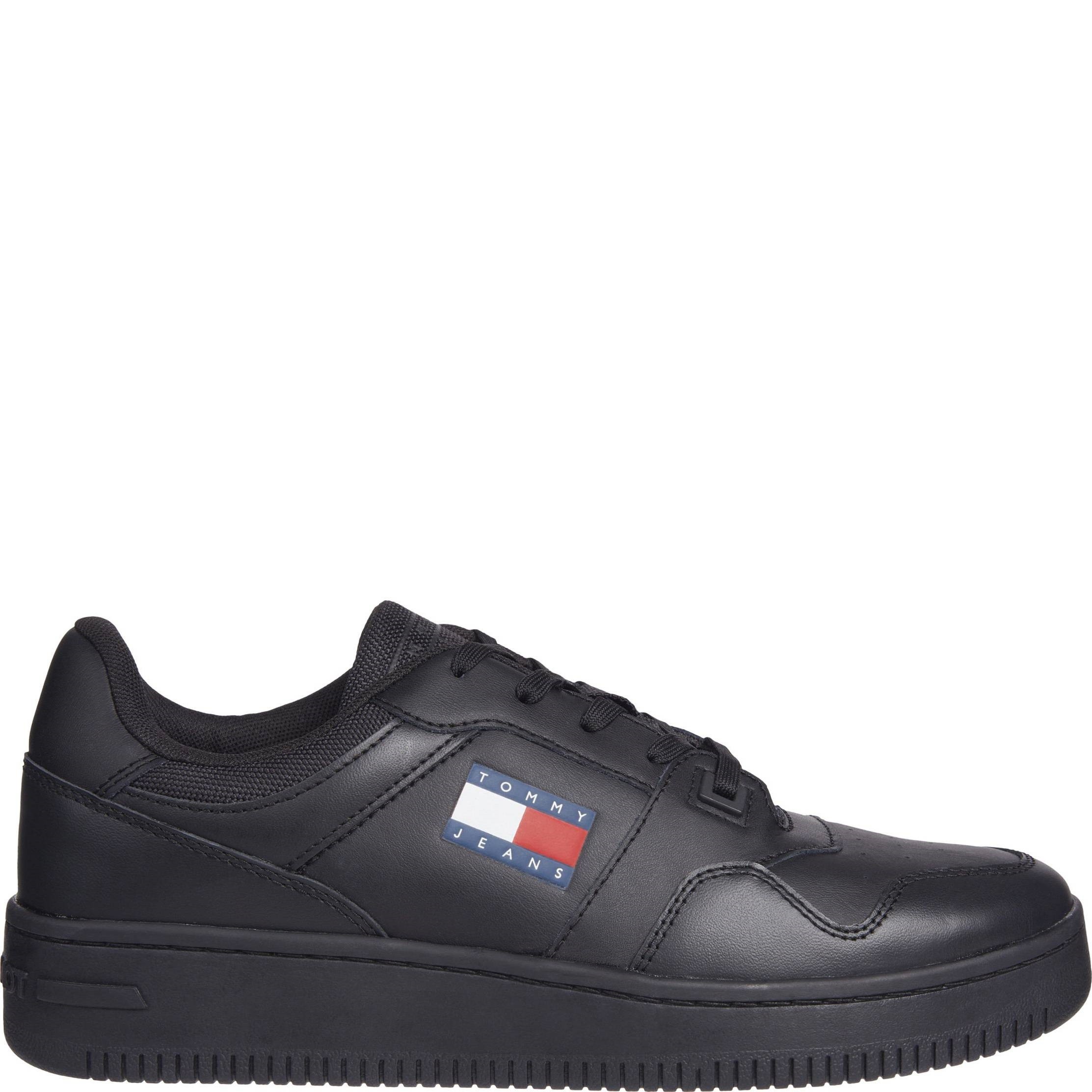 TOMMY JEANS Laisvalaikio bateliai vyrams, Juoda, Retro basket leisure 2