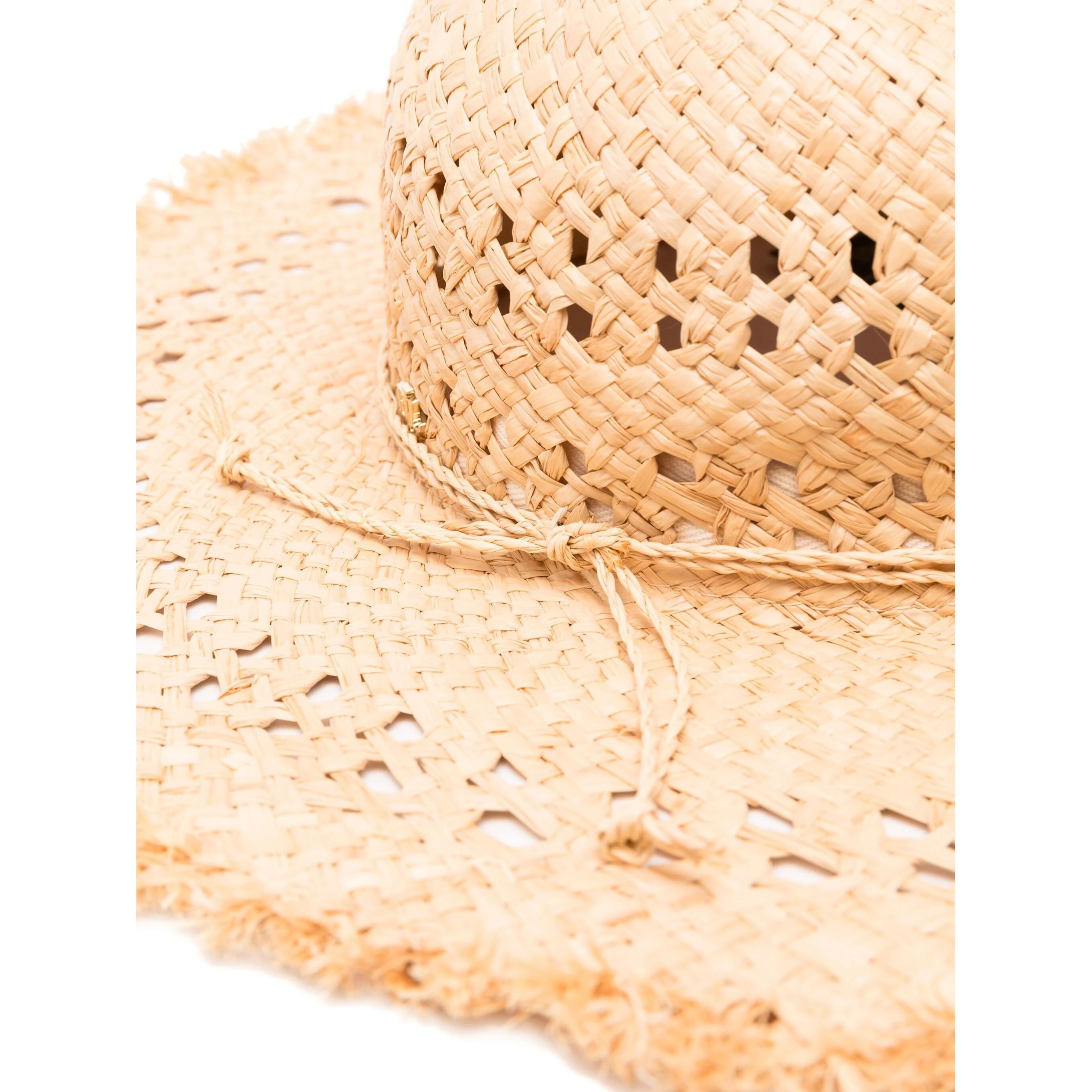 LAUREN RALPH LAUREN Skrybėlė moterims, Smėlio, Raffia sun hat 2