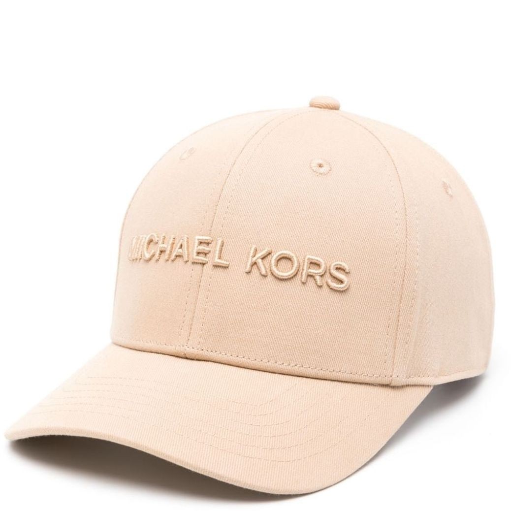 MICHAEL KORS Kepurė vyrams, Smėlio, Logo recycled twill cap 1