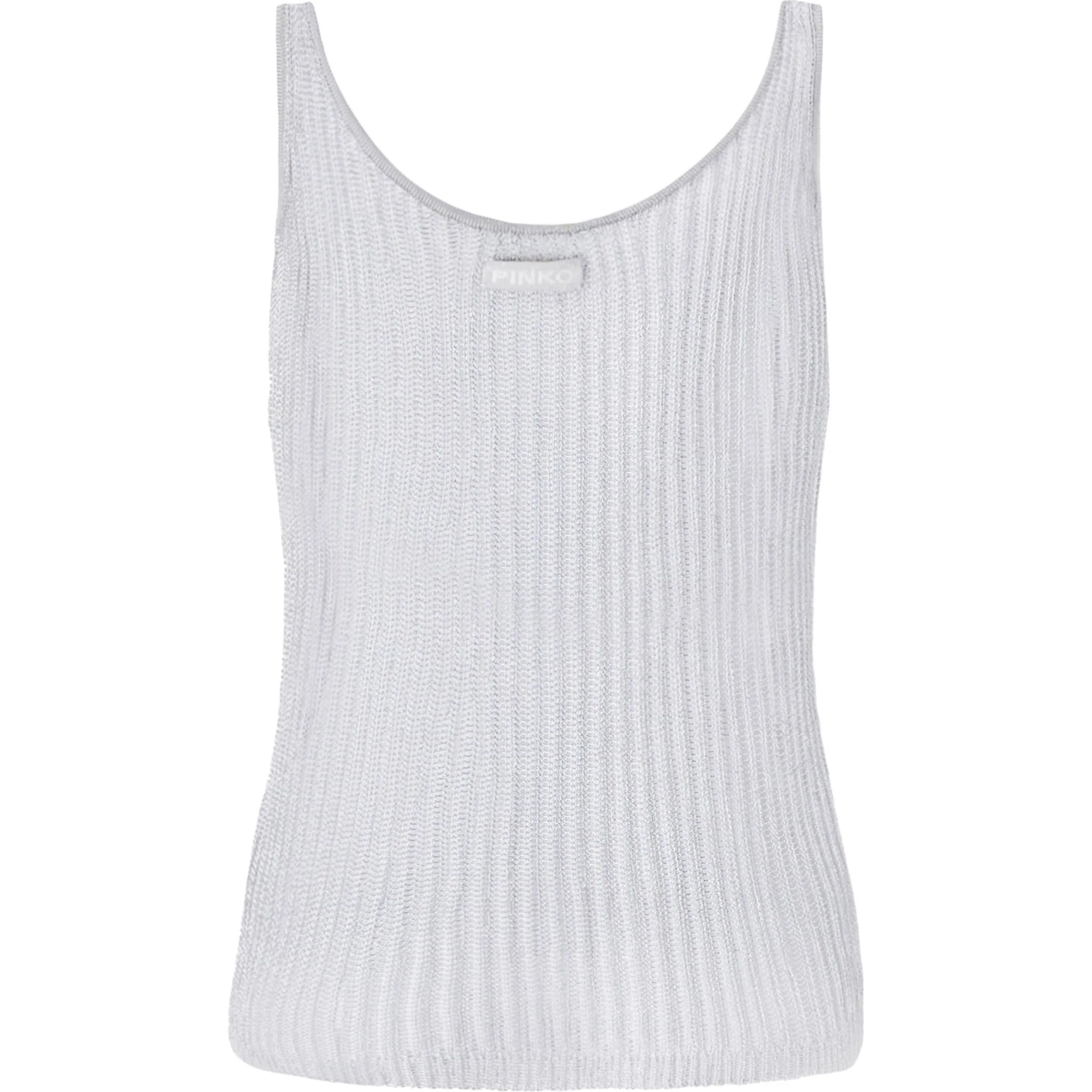 PINKO Marškiniai be rankovių moterims, Pilka, Noha tank top 2