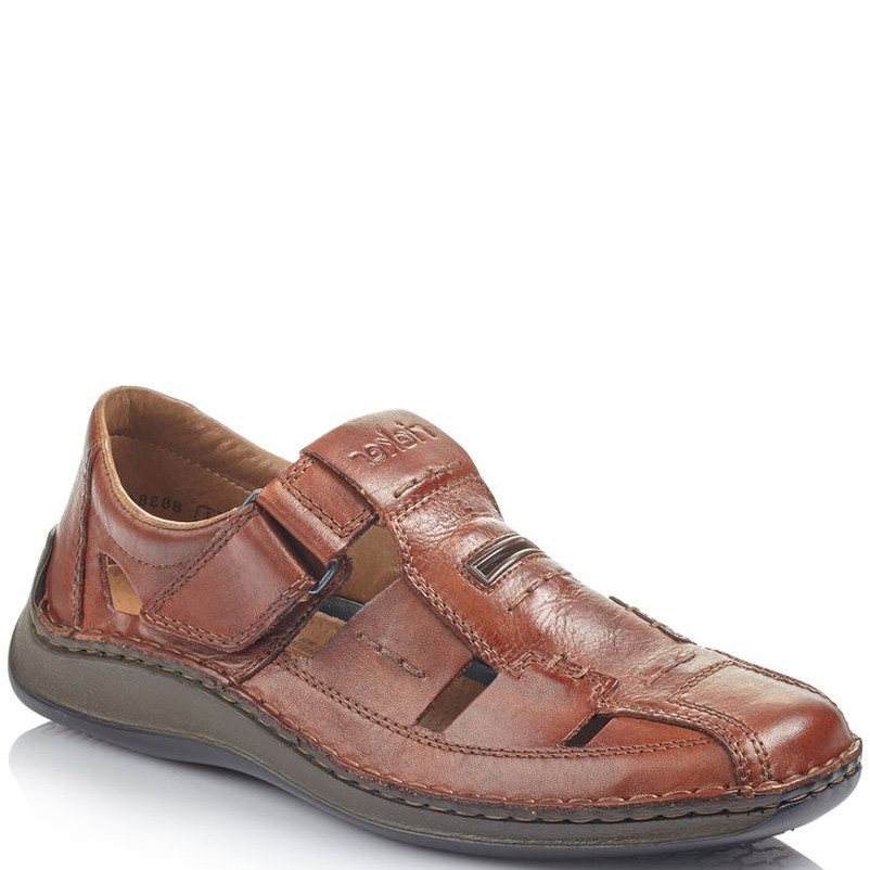 RIEKER Basutės vyrams, Ruda, SANDALS 1