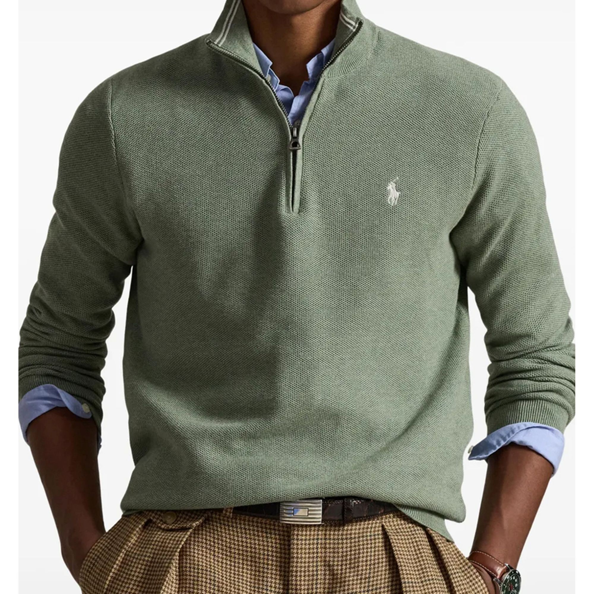 POLO RALPH LAUREN Megztinis vyrams, Žalia, Ls hz-long sleeve-pullover 2