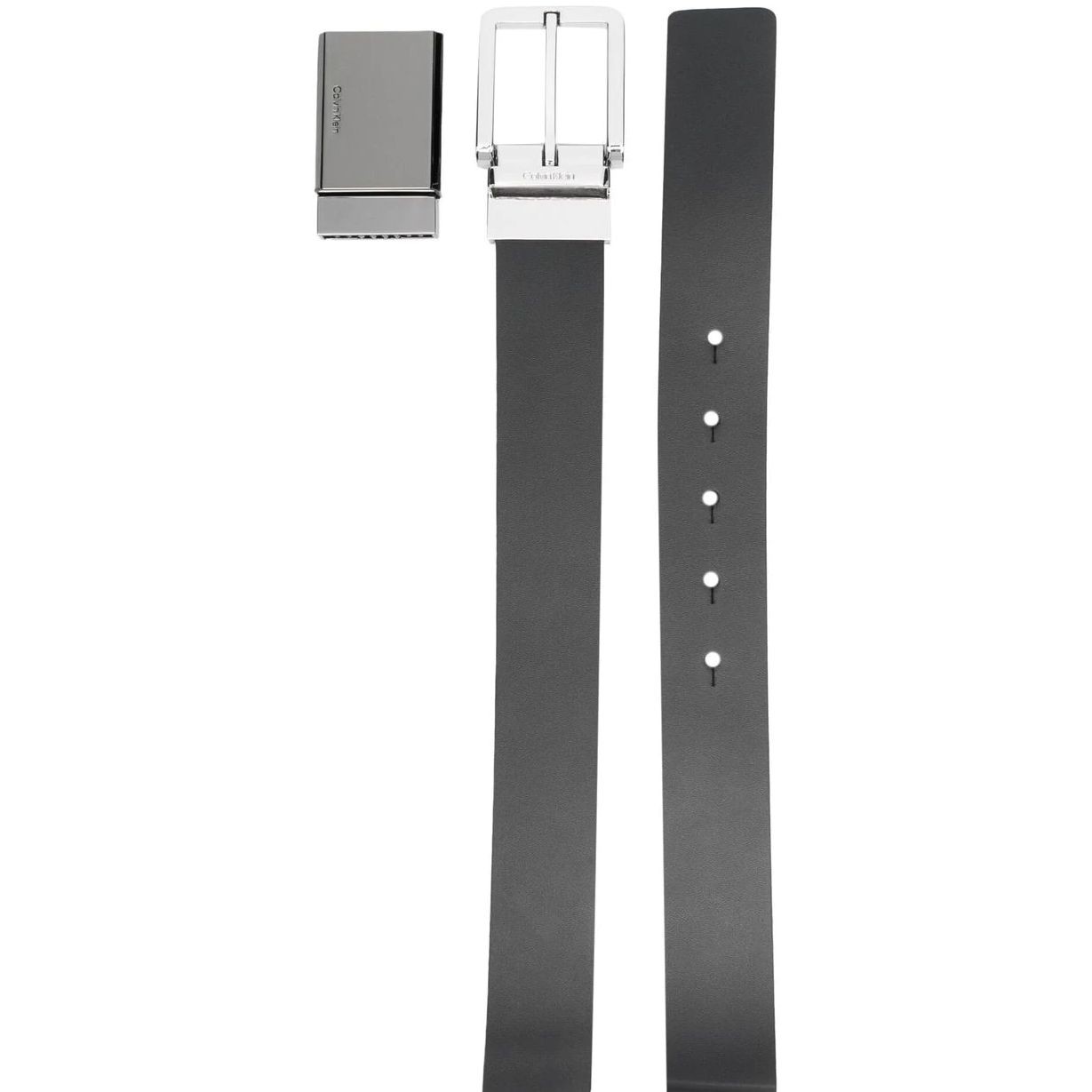 CALVIN KLEIN Diržas vyrams, Juoda, 2BUCKLE CLEAN PLAQUE 2