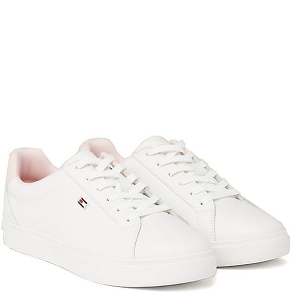 TOMMY HILFIGER Laisvalaikio bateliai moterims, Smėlio, Flag court sneaker 1