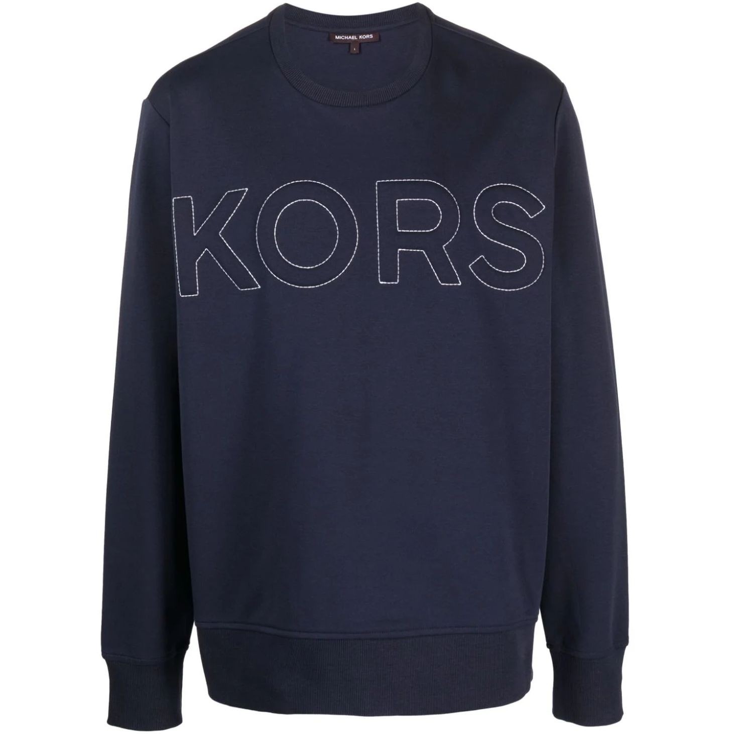 MICHAEL KORS Marškinėliai trump. rankovėmis vyrams, Mėlyna, Quilted kors crew t-shirt 1